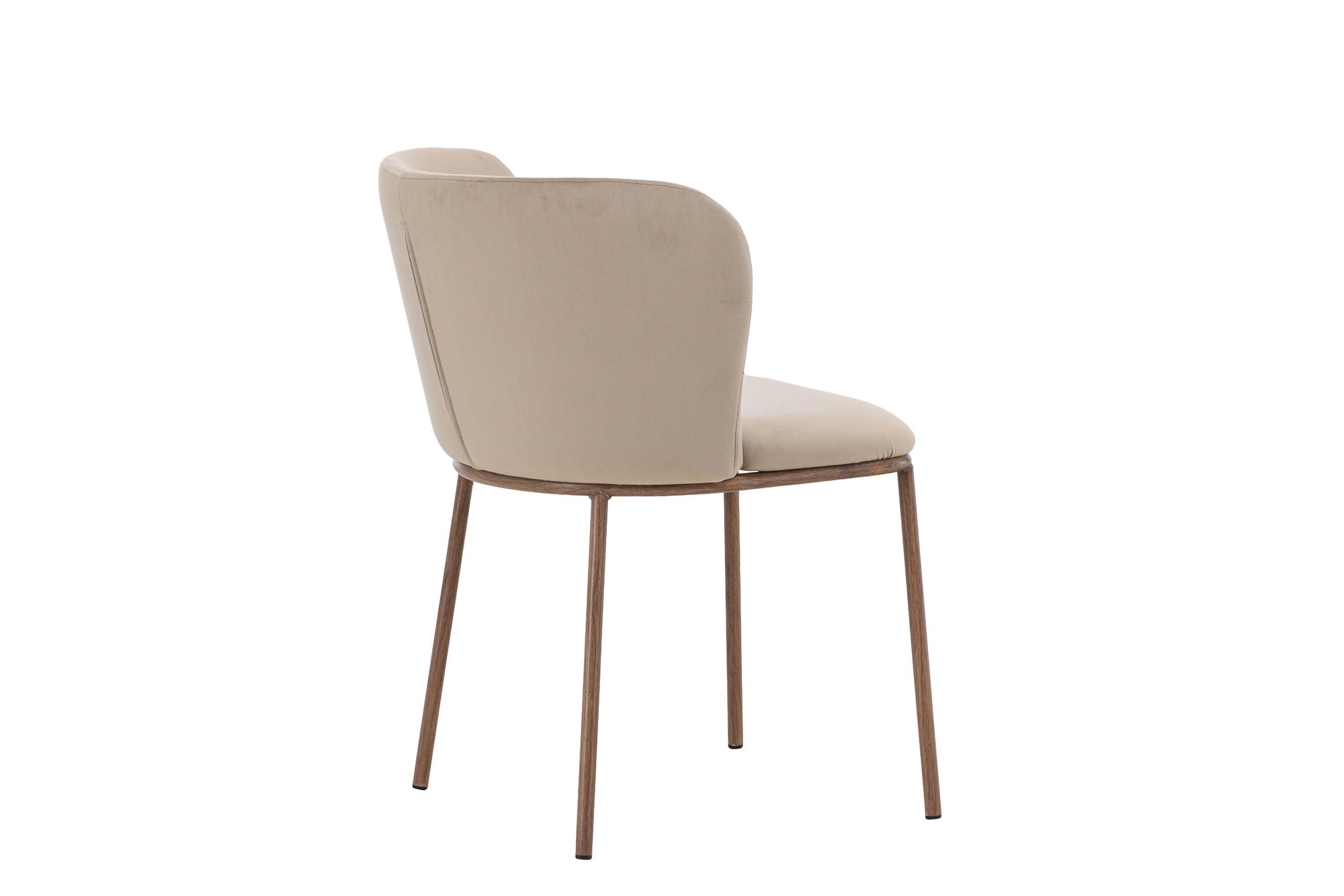 Venture Home Edina Spisebordsstol 2-Pack - Steel Woodlook 3D Paper / Beige Velvet