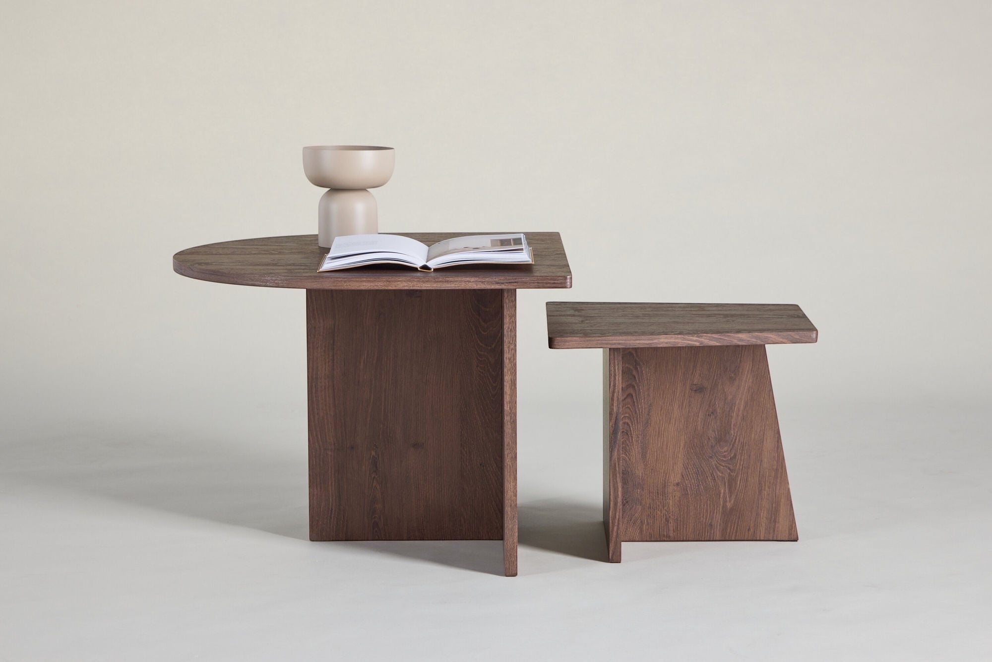 Venture Home Sala Sofa bord 60x45 cm,40x35 cm - MDF with Mocca 3D Paper