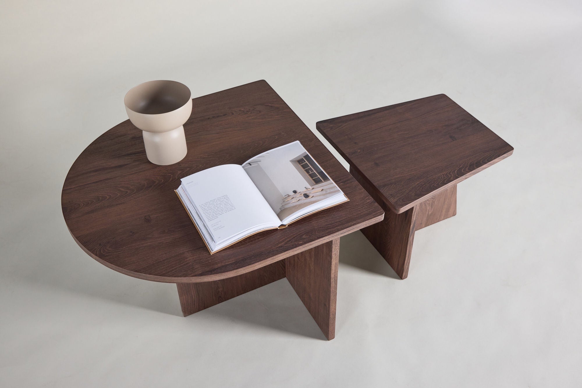 Venture Home Sala Sofa bord 60x45 cm,40x35 cm - MDF with Mocca 3D Paper