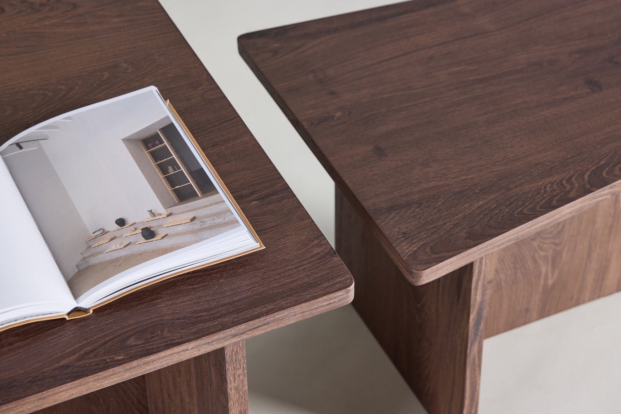 Venture Home Sala Sofa bord 60x45 cm,40x35 cm - MDF with Mocca 3D Paper