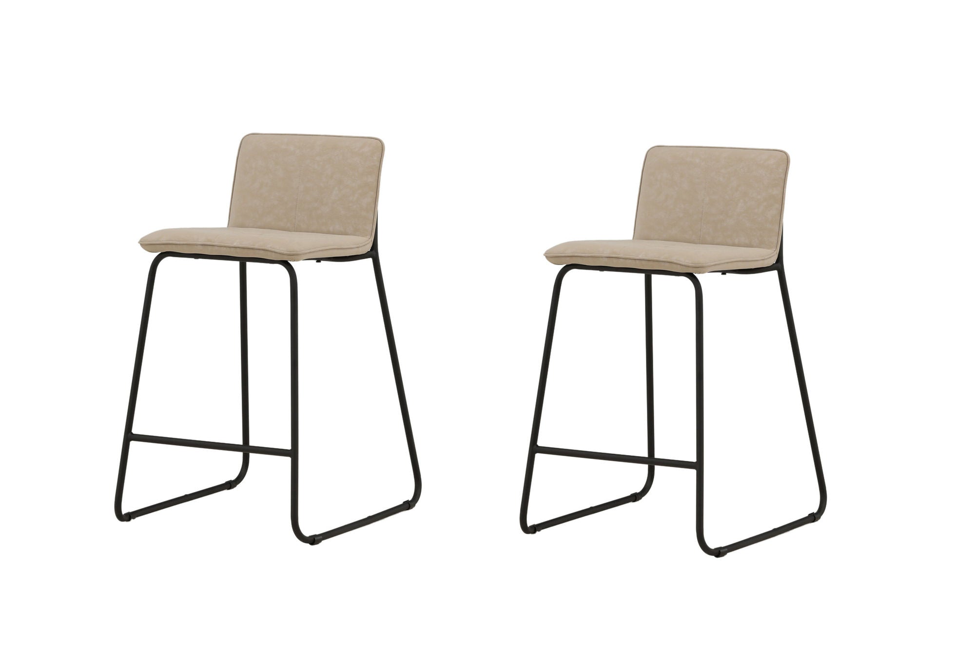 Venture Home Bisbee Bar stol 2-pack - Black / Beige Microfiber