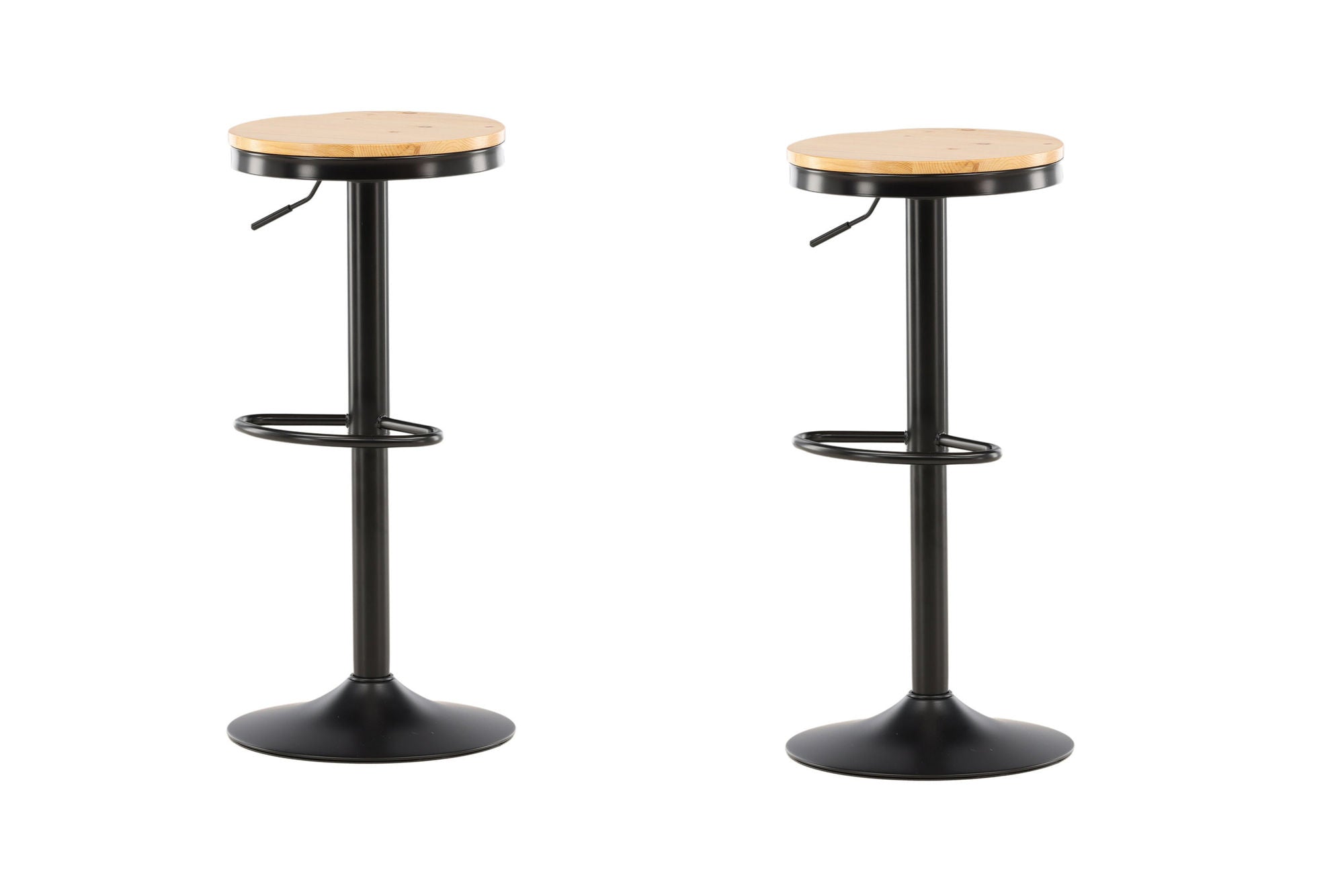 Venture Home Conway Bar stol 2-pack - Black / Oaklook MDF