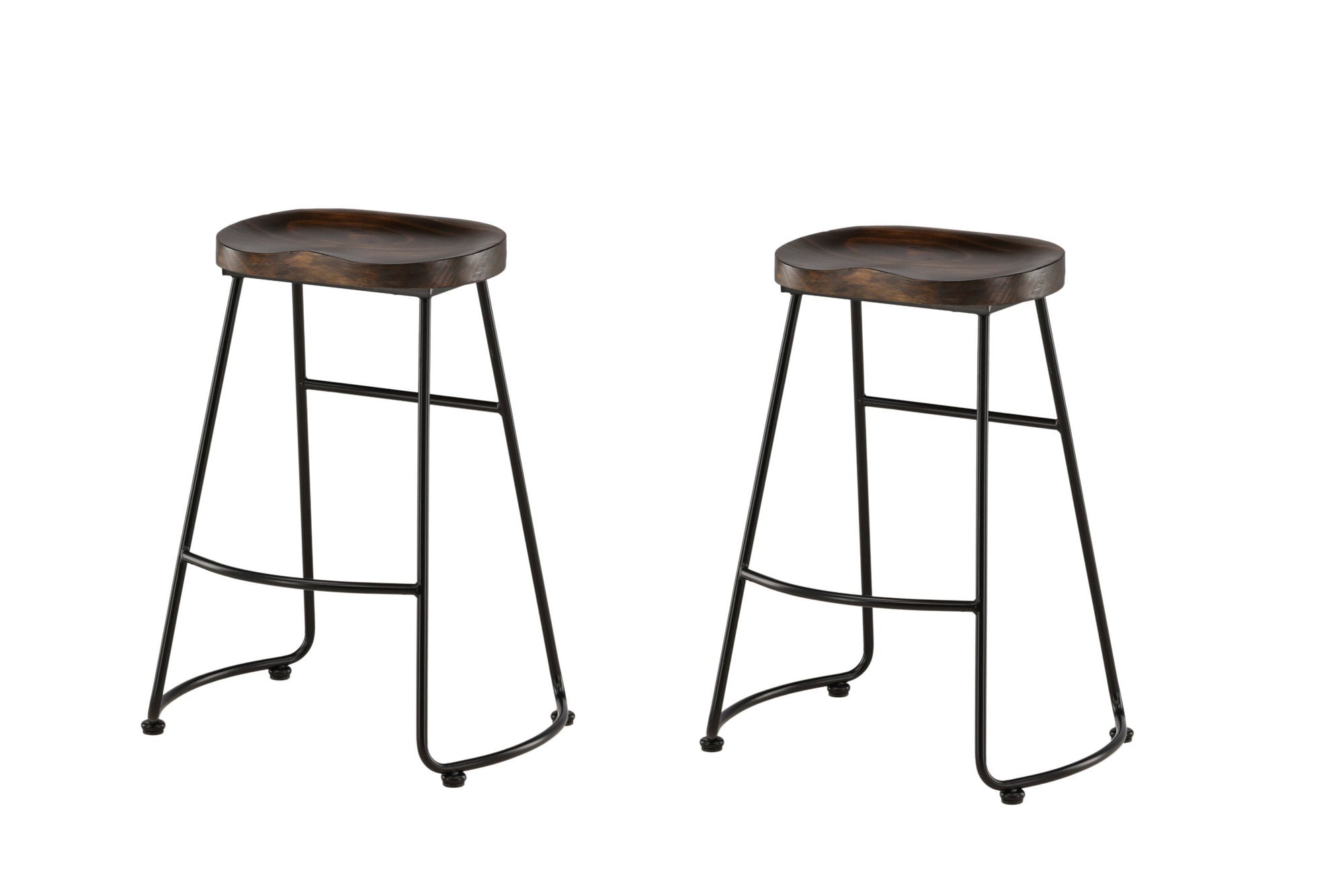 Venture Home Ozark Bar stol 2-pack - Zinklook / Dark Walnut Wood