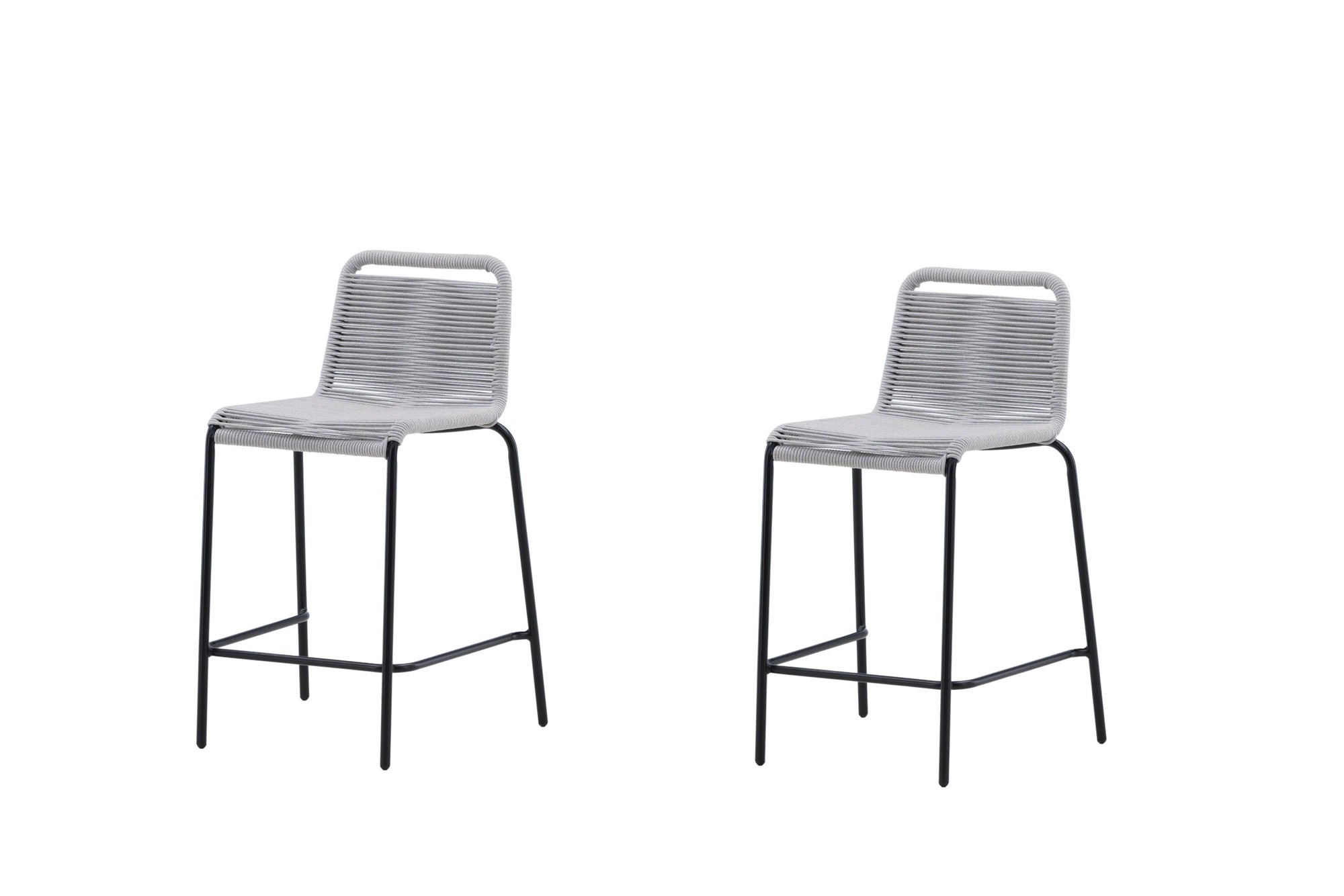Venture Home Lindos Barchair 2-pack Steel - Black / Light Grey