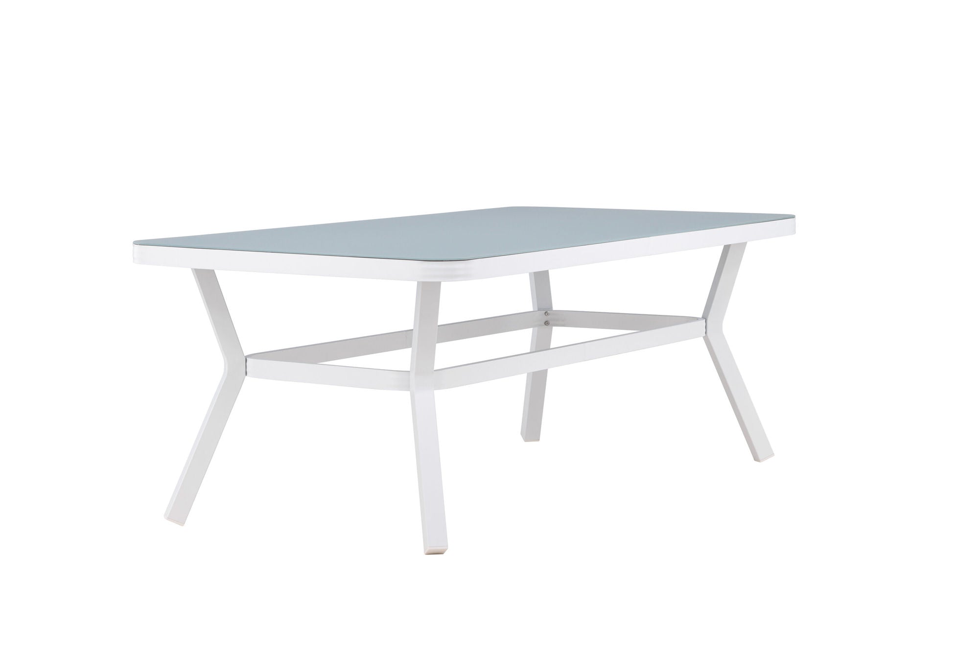 Venture Home Virya spisebord - White Alu / Grey Glass - big bord