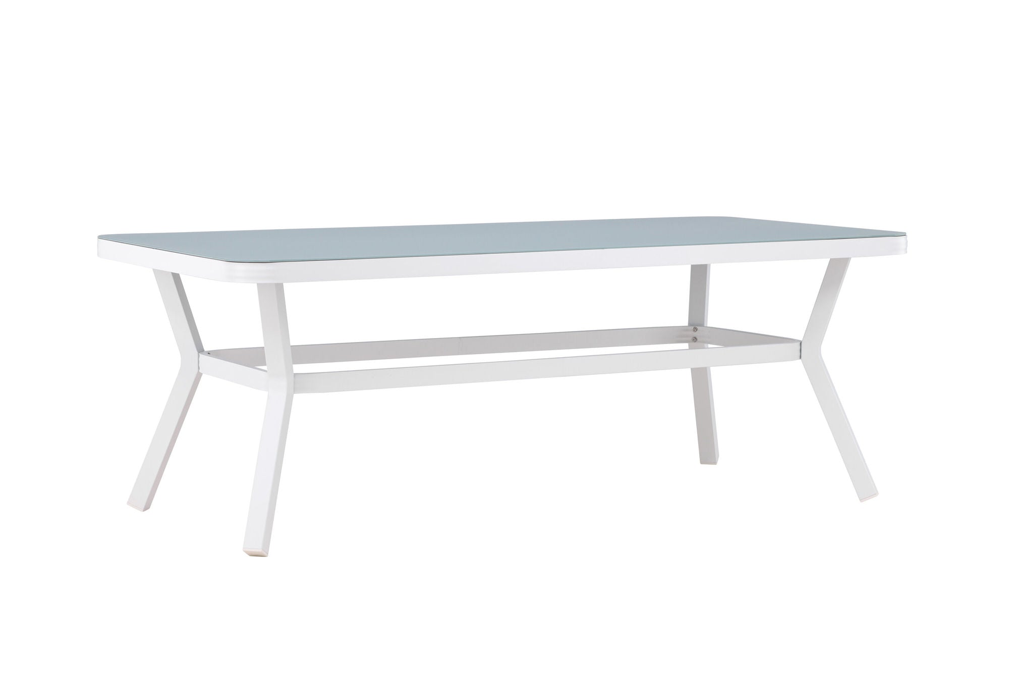 Venture Home Virya spisebord - White Alu / Grey Glass - big bord
