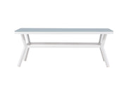 Venture Home Virya spisebord - White Alu / Grey Glass - big bord