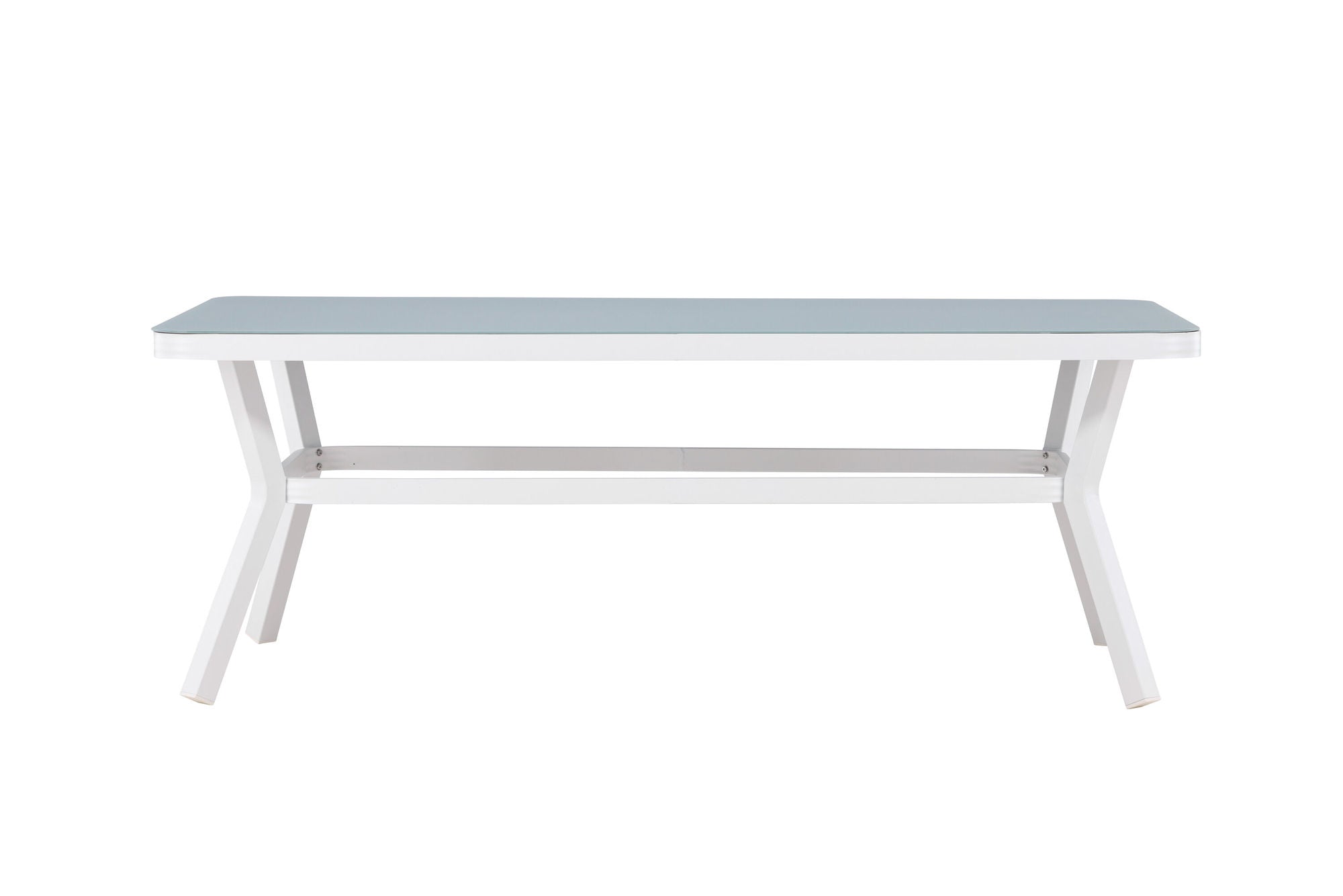 Venture Home Virya spisebord - White Alu / Grey Glass - big bord