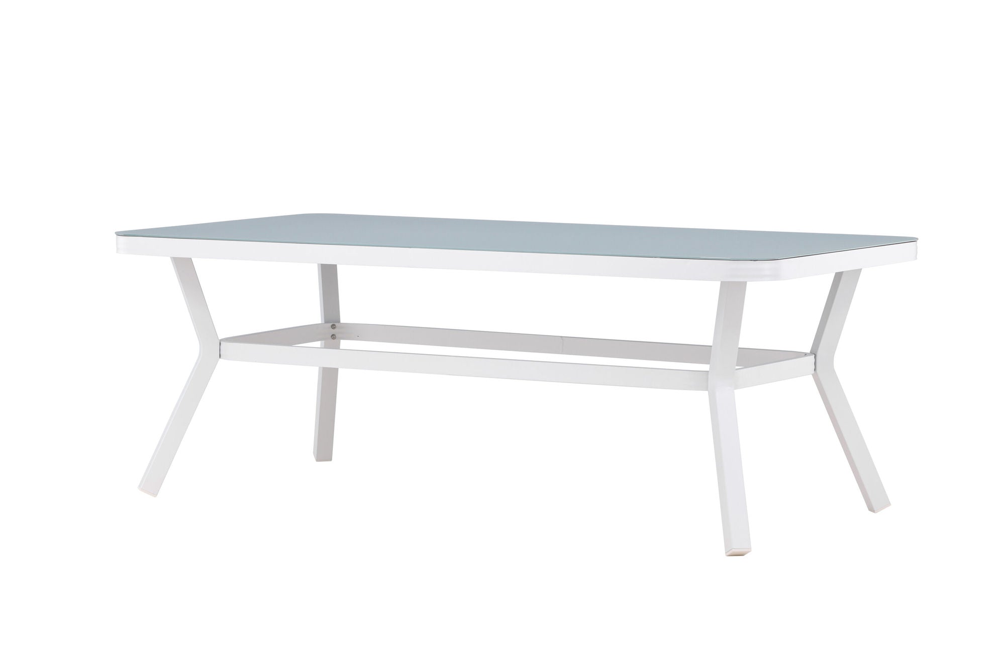 Venture Home Virya spisebord - White Alu / Grey Glass - big bord
