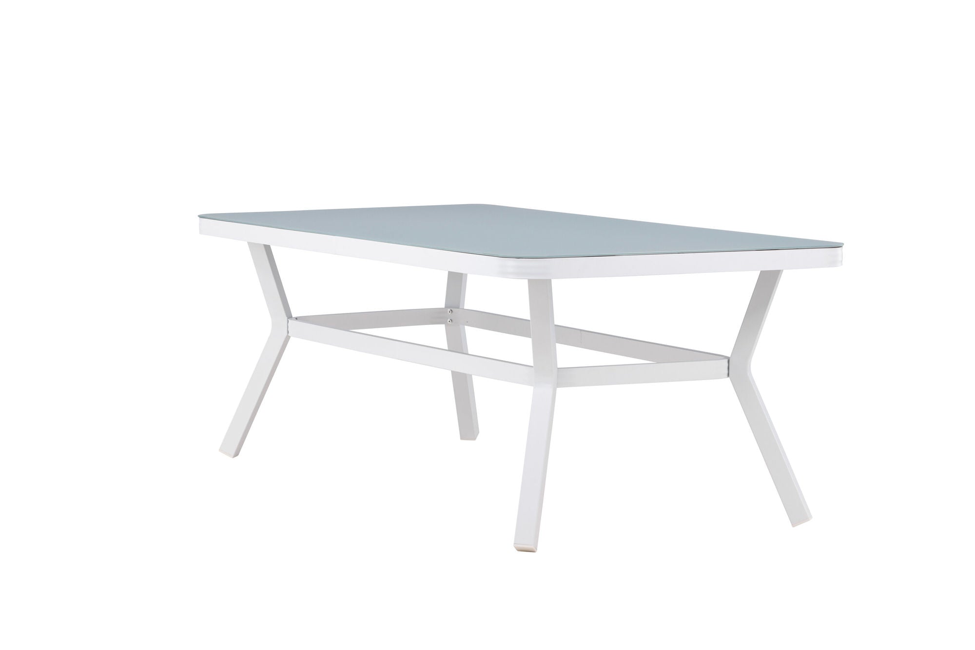 Venture Home Virya spisebord - White Alu / Grey Glass - big bord