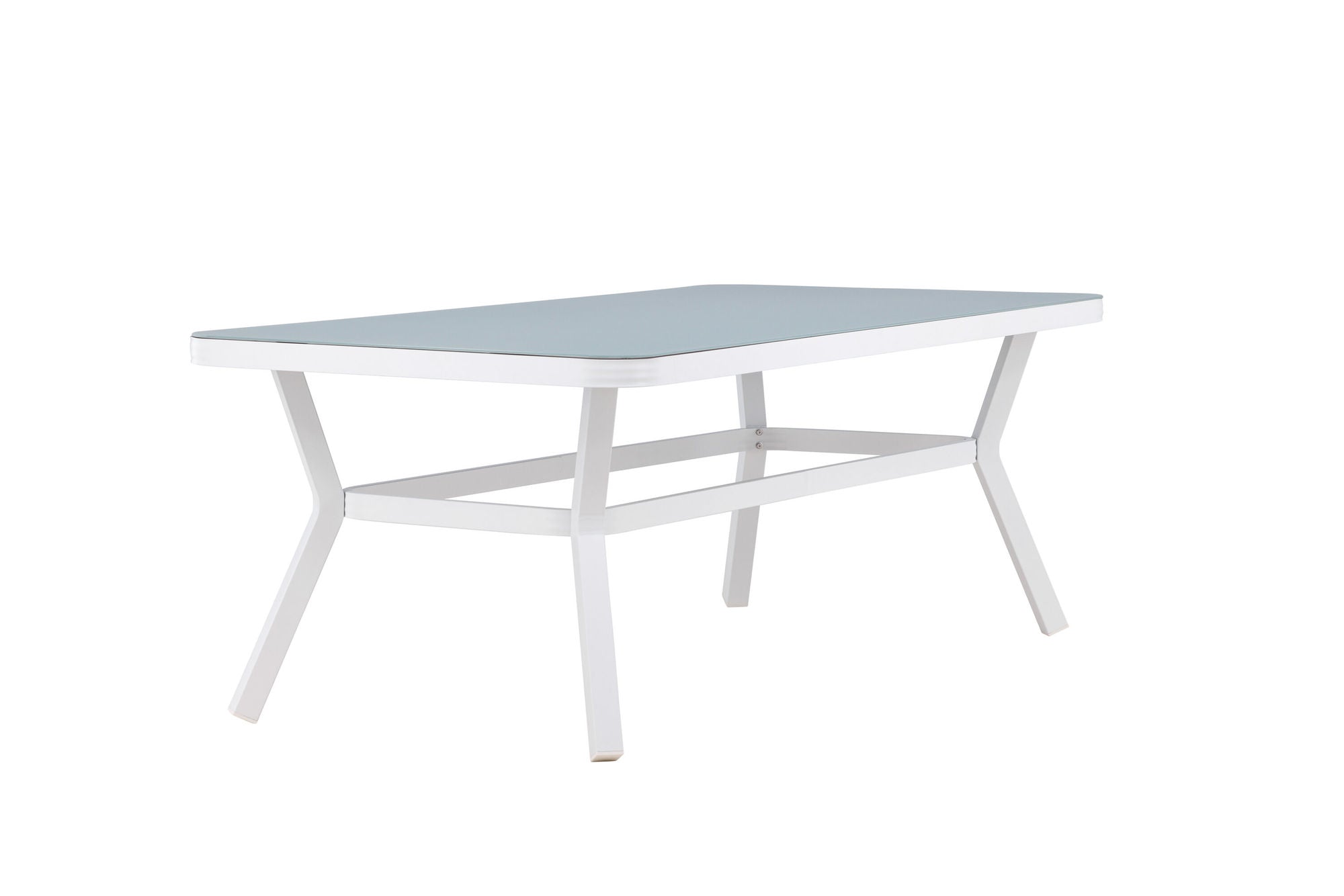 Venture Home Virya spisebord - White Alu / Grey Glass - big bord