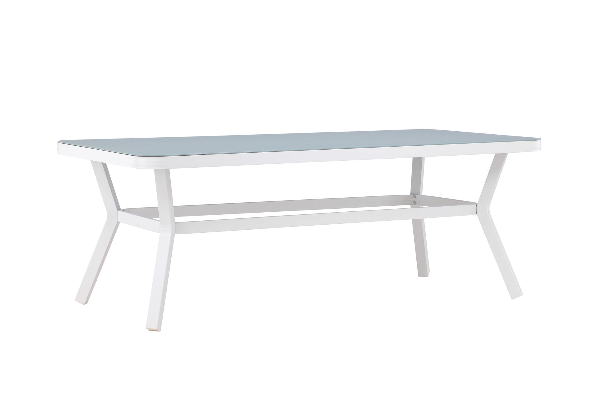 Venture Home Virya spisebord - White Alu / Grey Glass - big bord