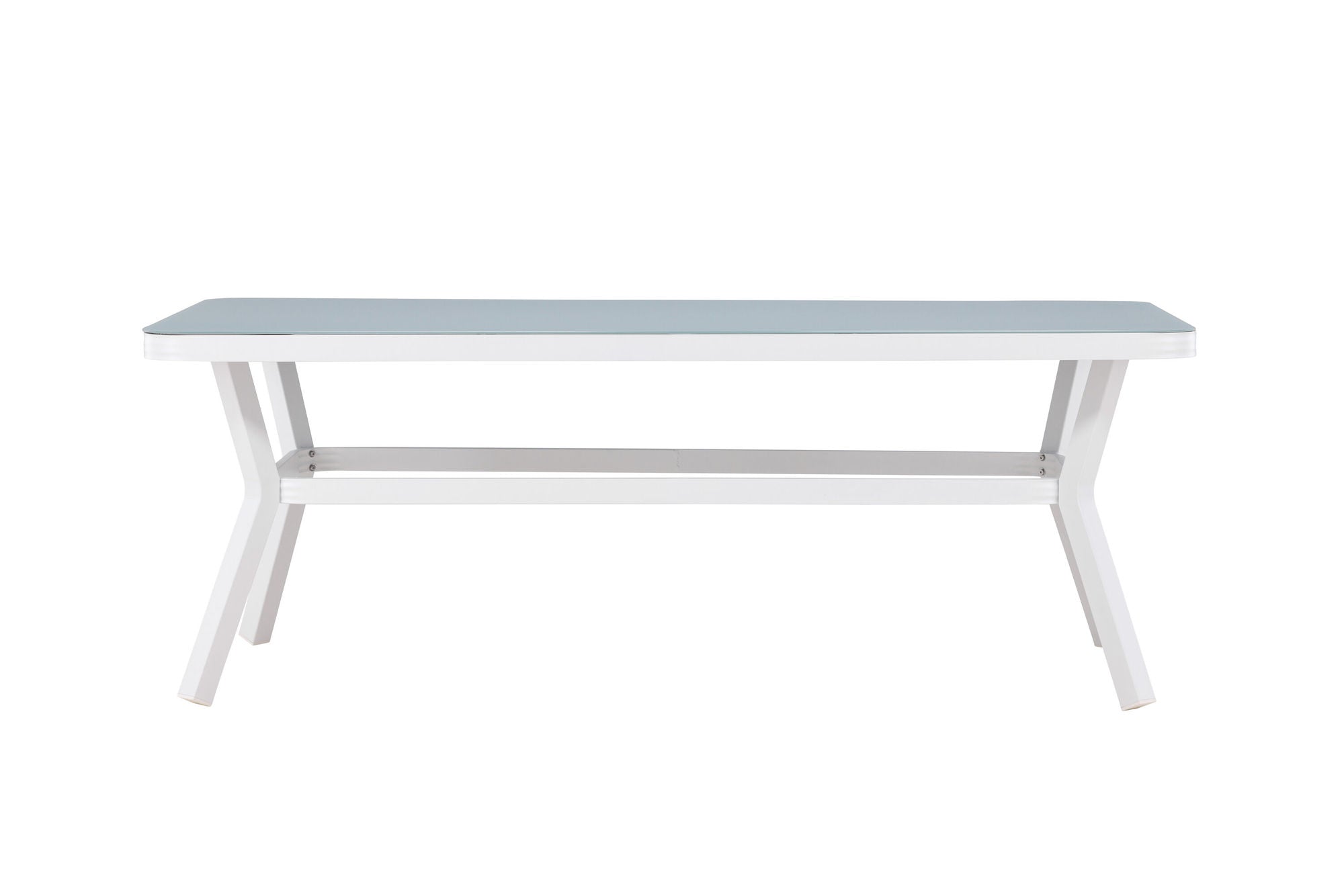 Venture Home Virya spisebord - White Alu / Grey Glass - big bord