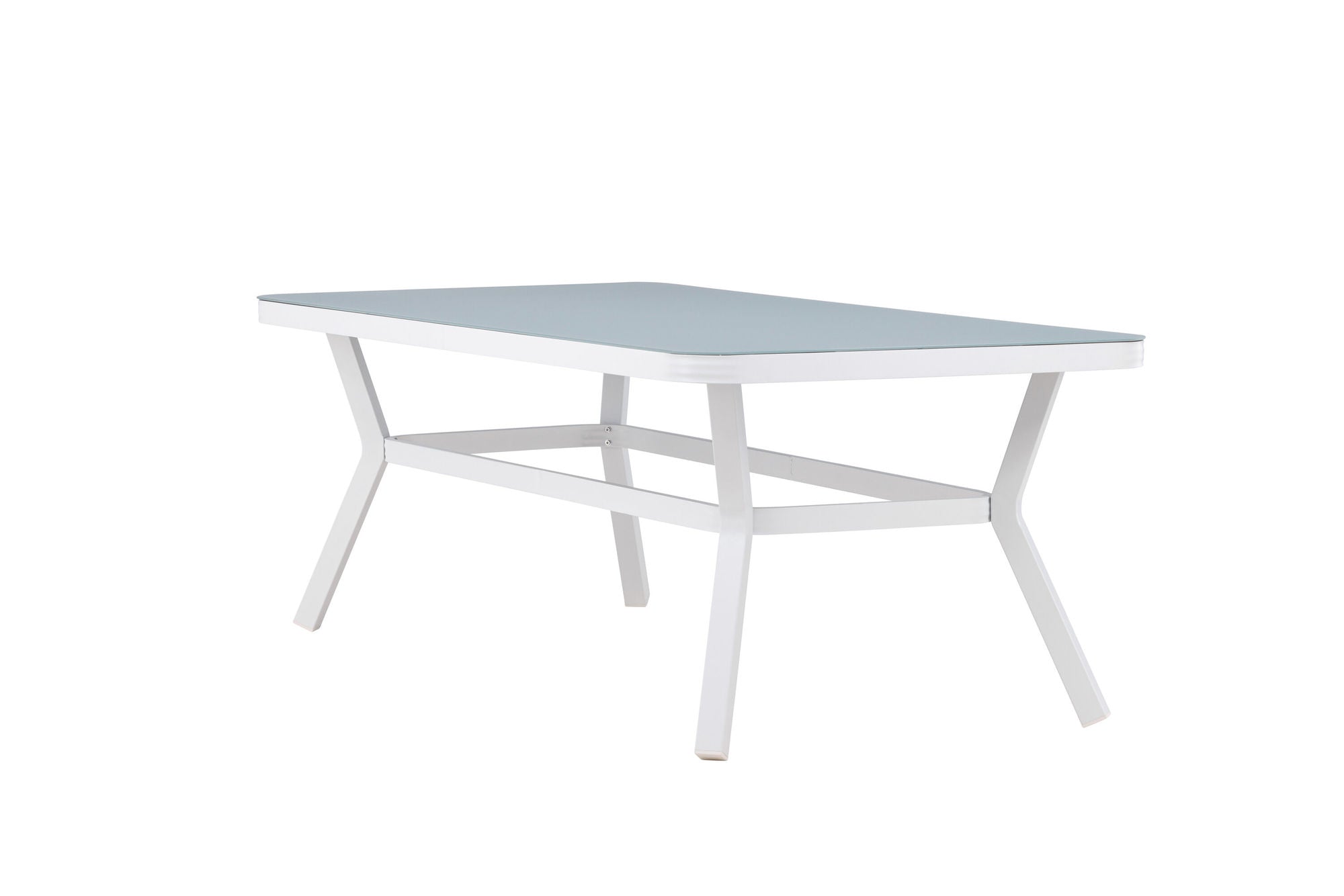 Venture Home Virya spisebord - White Alu / Grey Glass - big bord