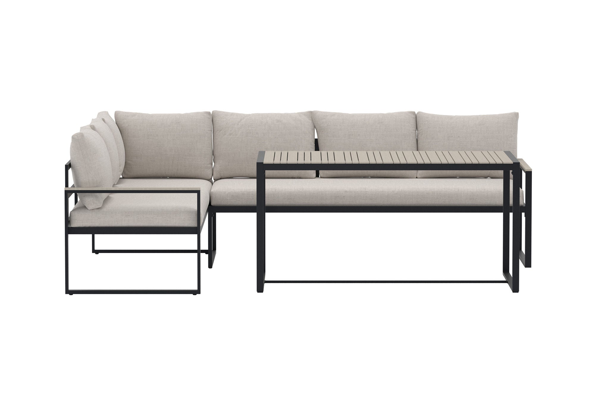 Venture Home Ios hjørne Sofa Set - Brown / Beige / Polywood