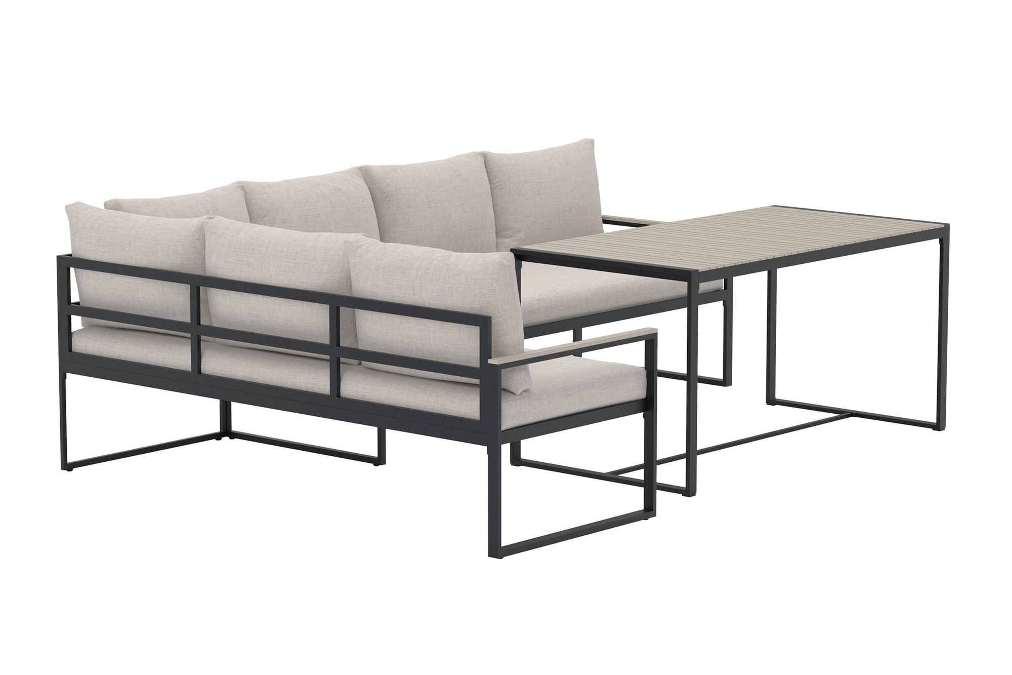 Venture Home Ios hjørne Sofa Set - Brown / Beige / Polywood