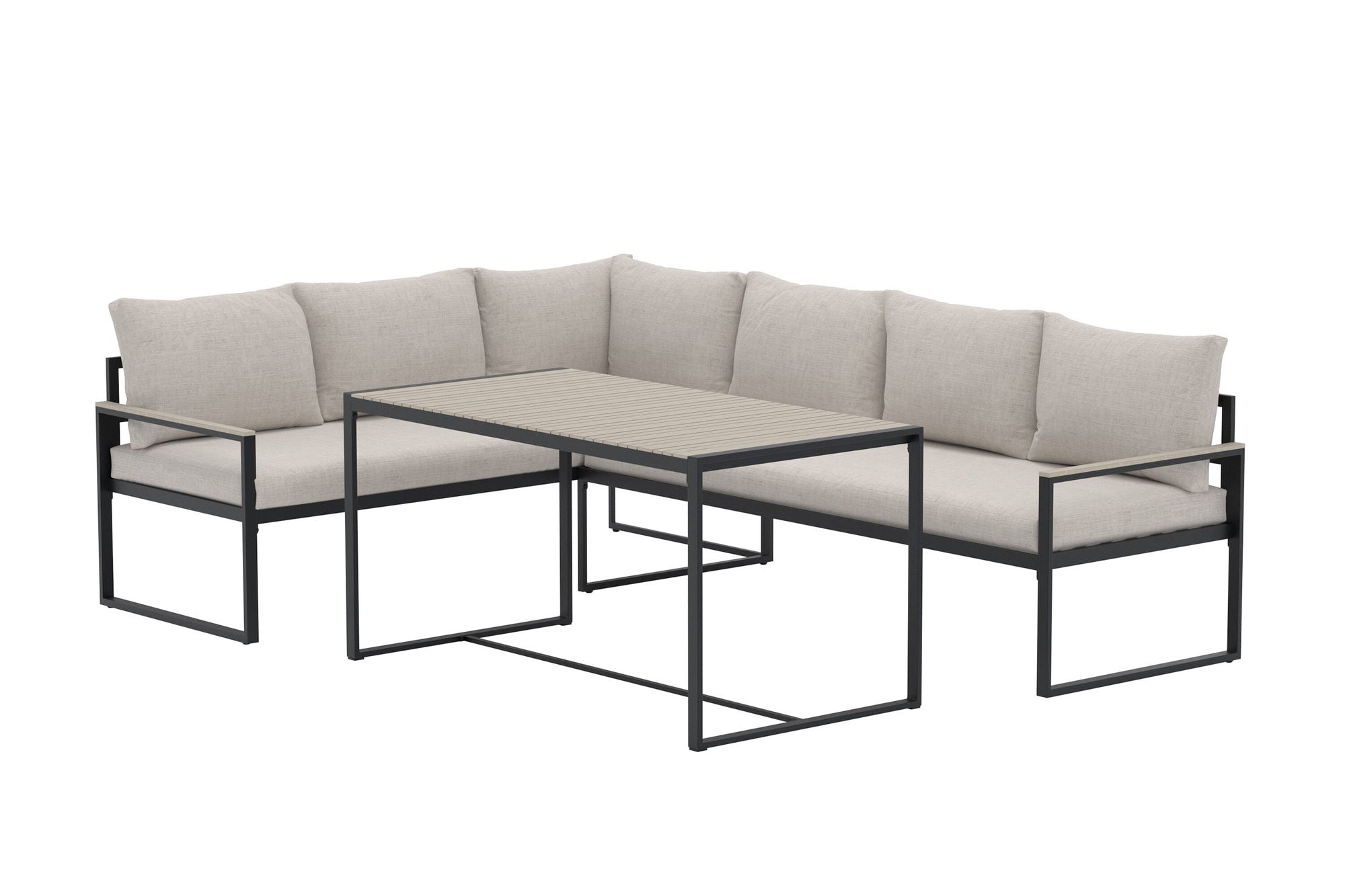 Venture Home Ios hjørne Sofa Set - Brown / Beige / Polywood