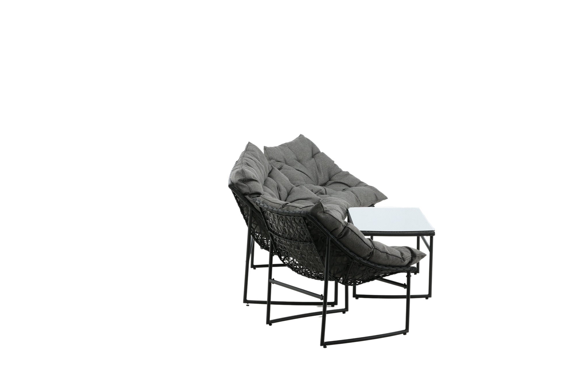 Venture Home Tina - Sofa Set- Black /Grey - Steel -