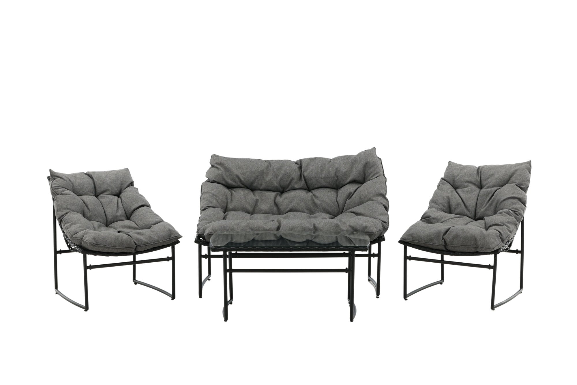 Venture Home Tina - Sofa Set- Black /Grey - Steel -