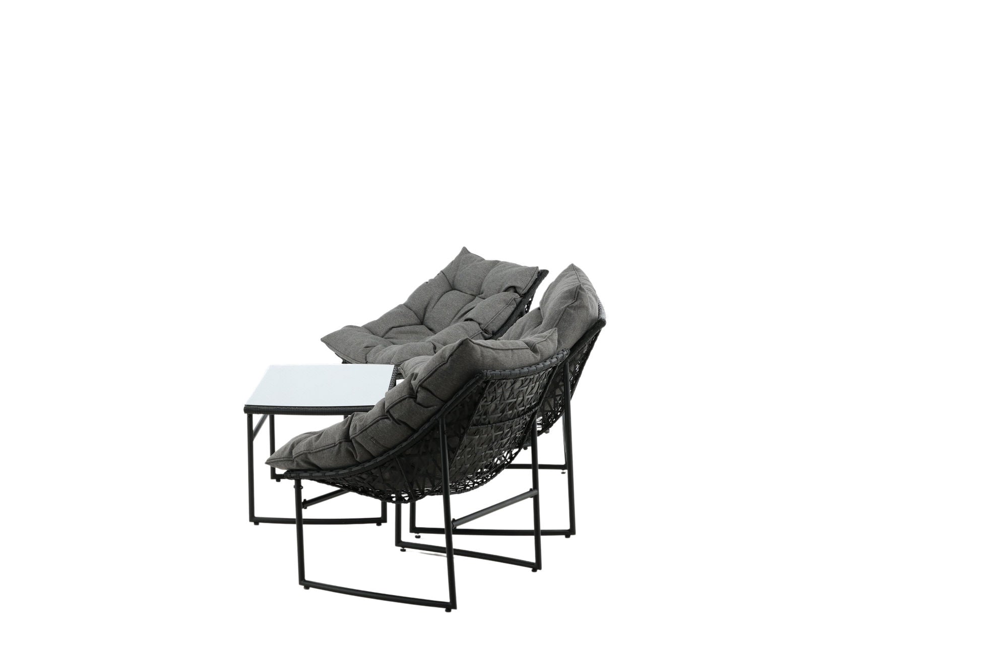 Venture Home Tina - Sofa Set- Black /Grey - Steel -