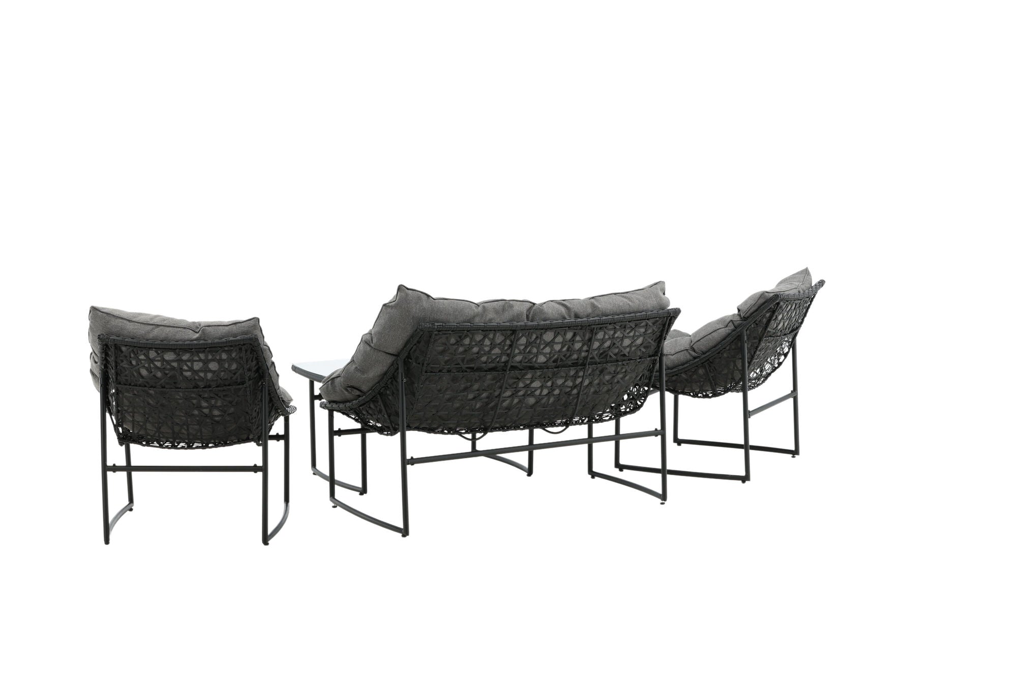 Venture Home Tina - Sofa Set- Black /Grey - Steel -