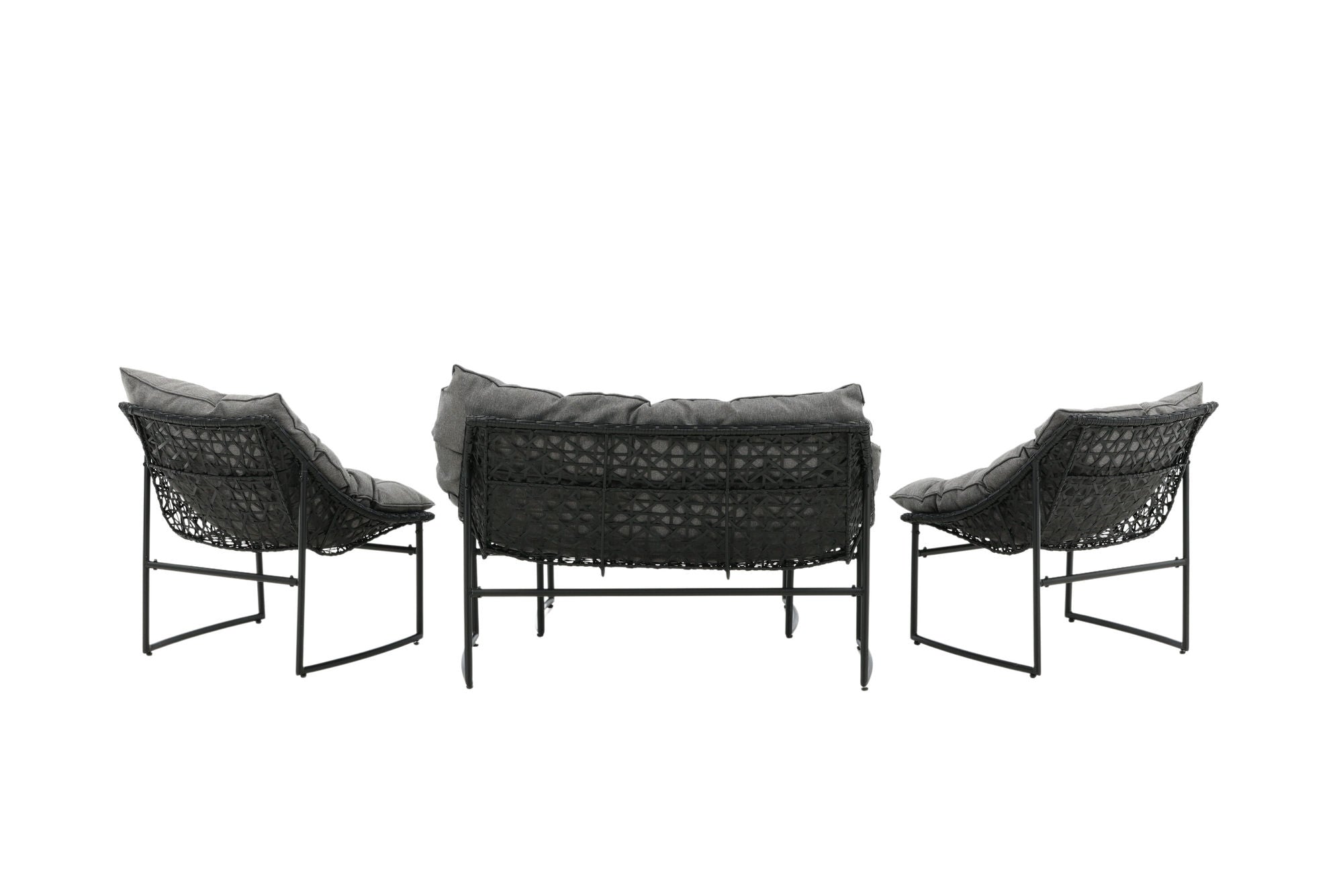 Venture Home Tina - Sofa Set- Black /Grey - Steel -