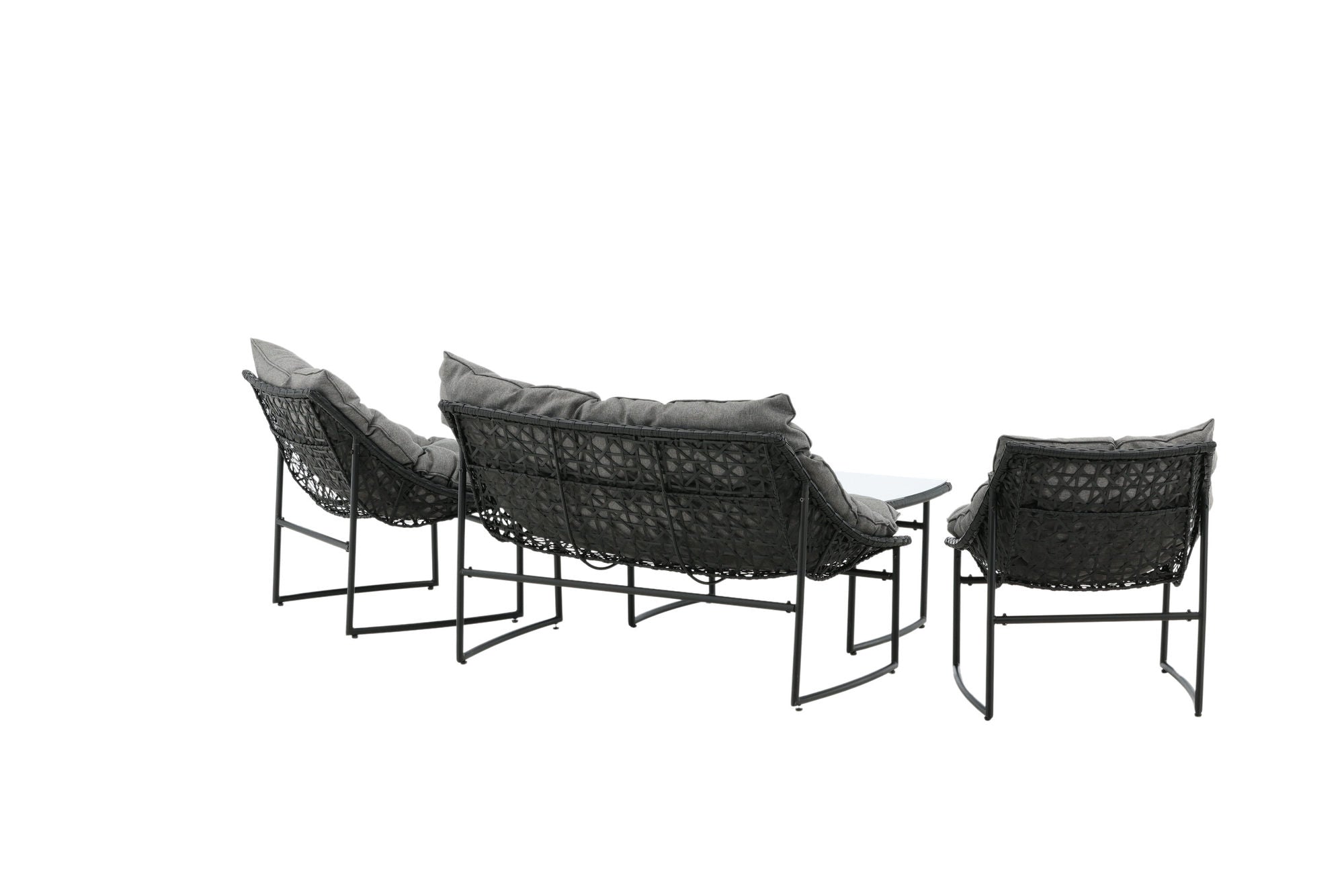 Venture Home Tina - Sofa Set- Black /Grey - Steel -