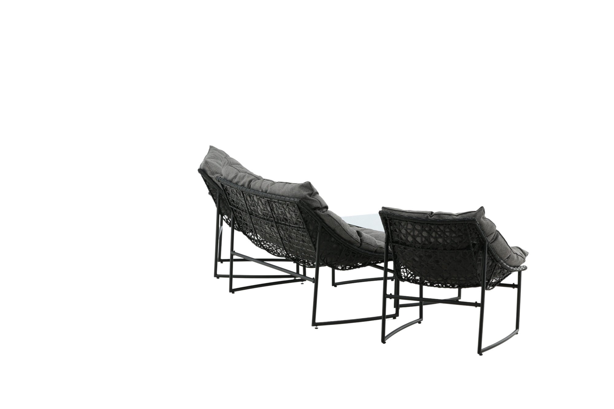 Venture Home Tina - Sofa Set- Black /Grey - Steel -