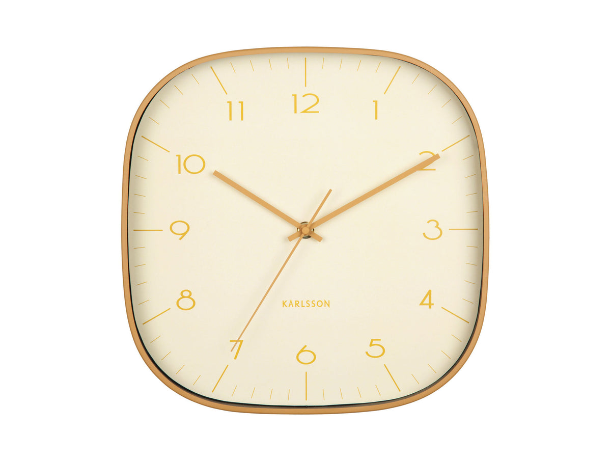 Vægur Grato Cuadrado soft yellow w. ochre yellow
