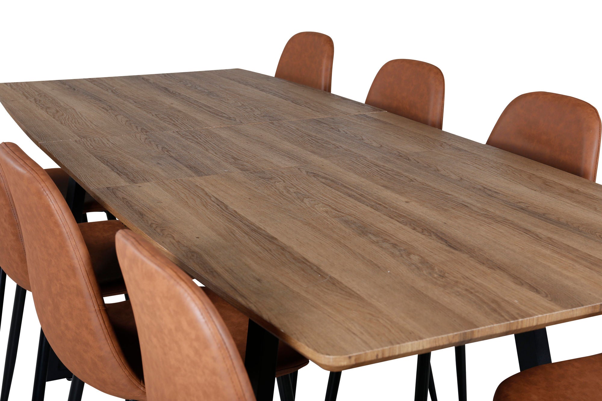 Venture Home Inca spisebord - 160/200*85*H75 - Oak / Black - Polar Spisebordsstol - Brown / Black 8