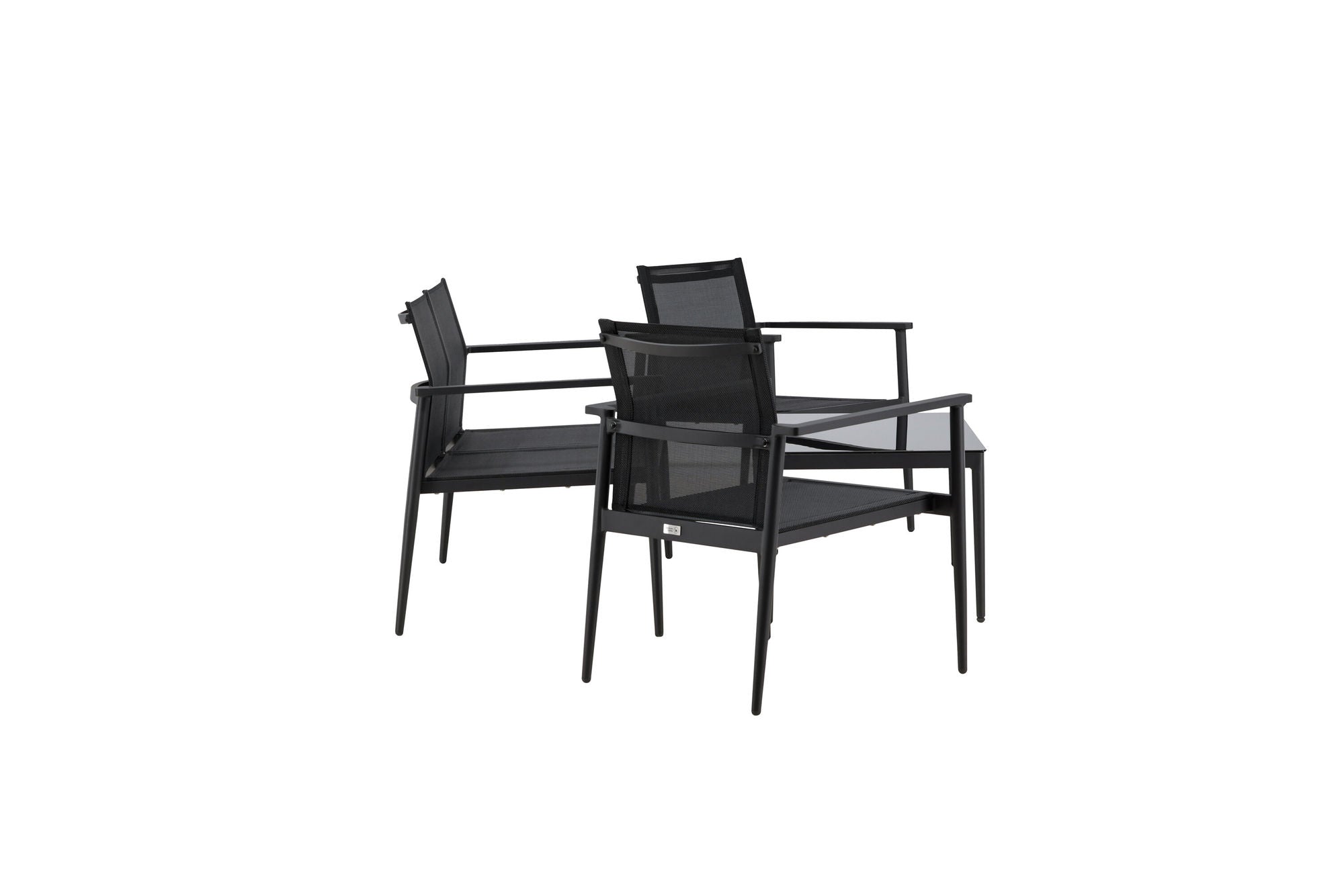 Venture Home Break - Sofa set- Black / Black - Aluminium / Textilene -