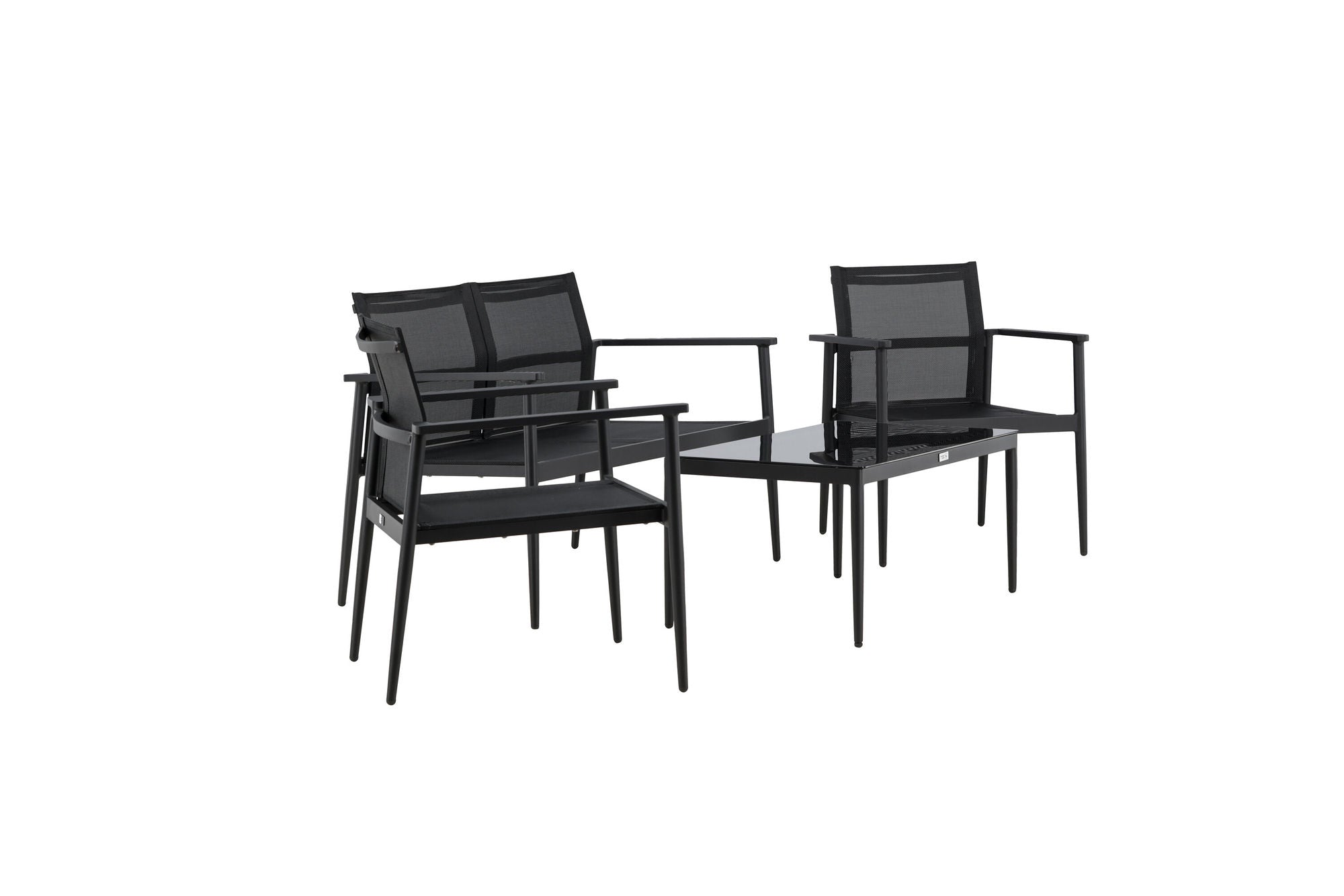 Venture Home Break - Sofa set- Black / Black - Aluminium / Textilene -