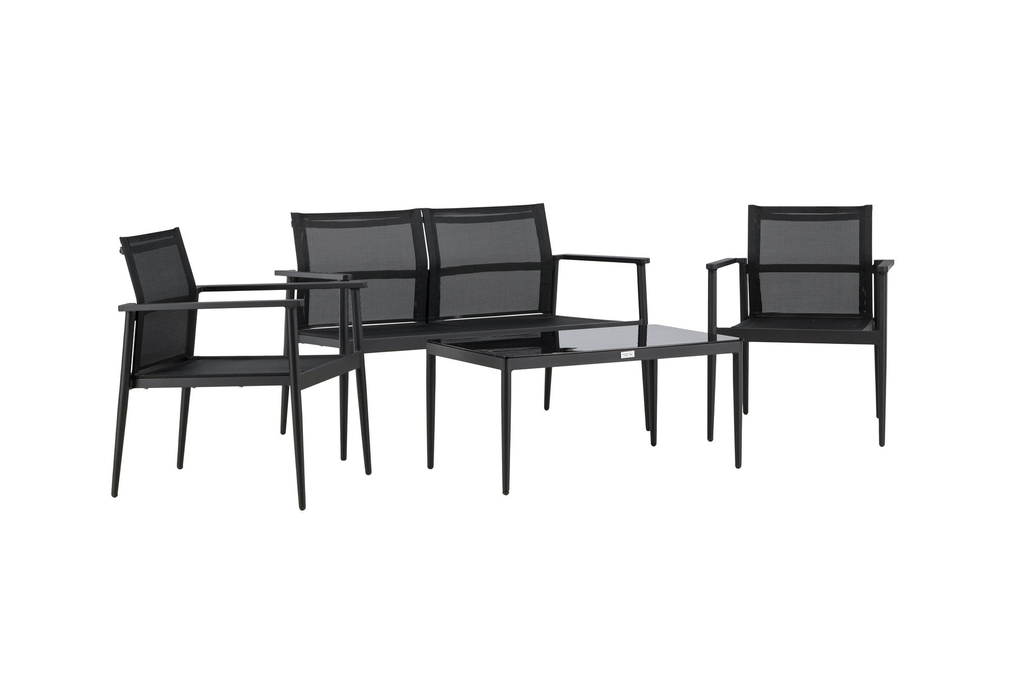 Venture Home Break - Sofa set- Black / Black - Aluminium / Textilene -