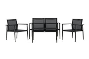 Venture Home Break - Sofa set- Black / Black - Aluminium / Textilene -