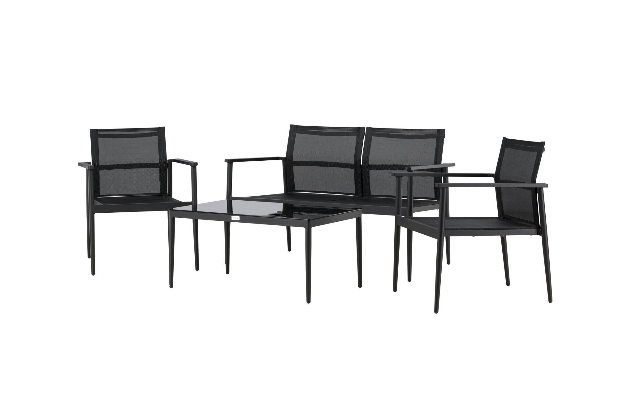 Venture Home Break - Sofa set- Black / Black - Aluminium / Textilene -