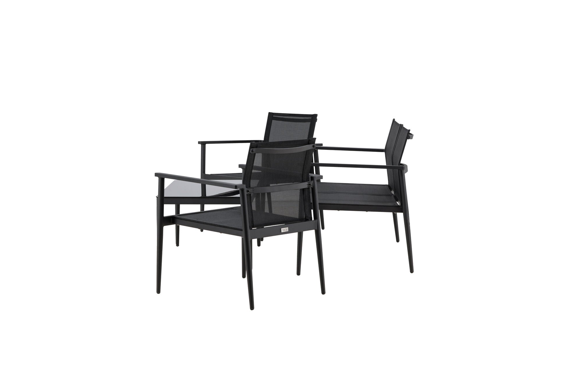Venture Home Break - Sofa set- Black / Black - Aluminium / Textilene -