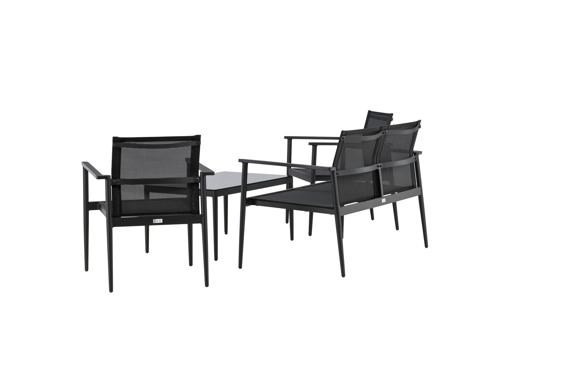 Venture Home Break - Sofa set- Black / Black - Aluminium / Textilene -