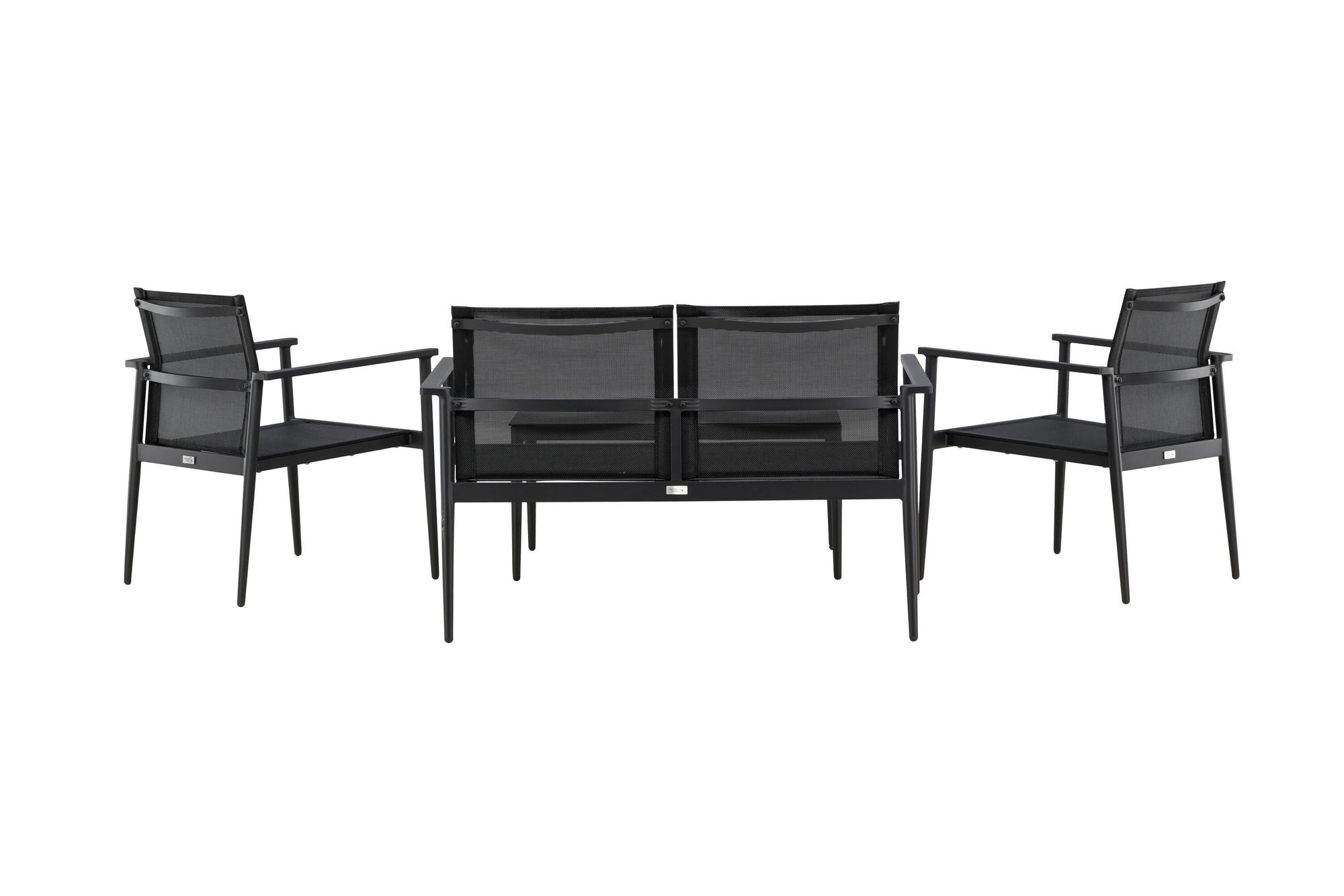 Venture Home Break - Sofa set- Black / Black - Aluminium / Textilene -