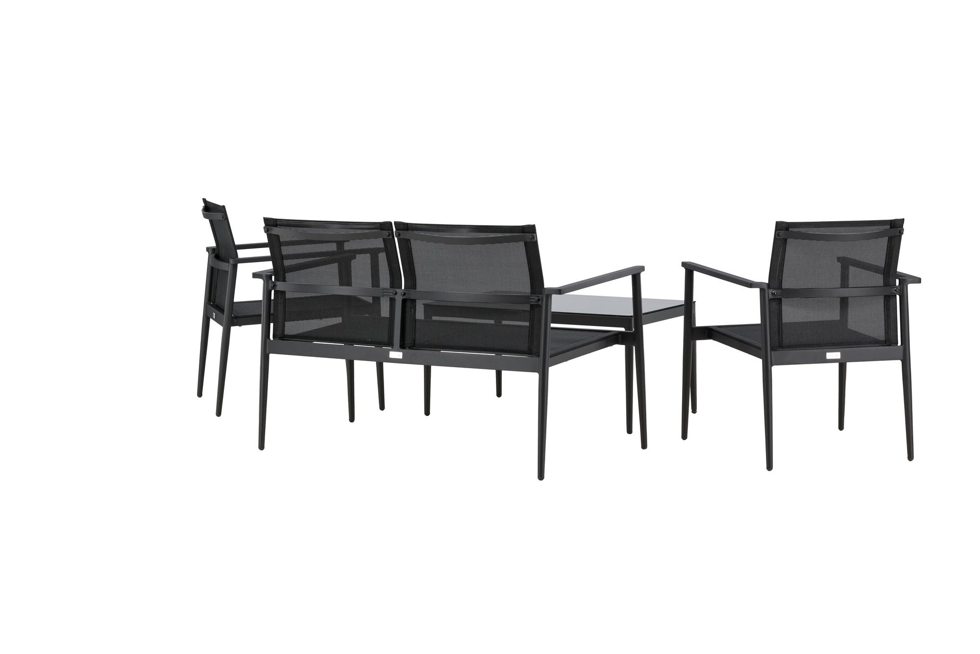 Venture Home Break - Sofa set- Black / Black - Aluminium / Textilene -