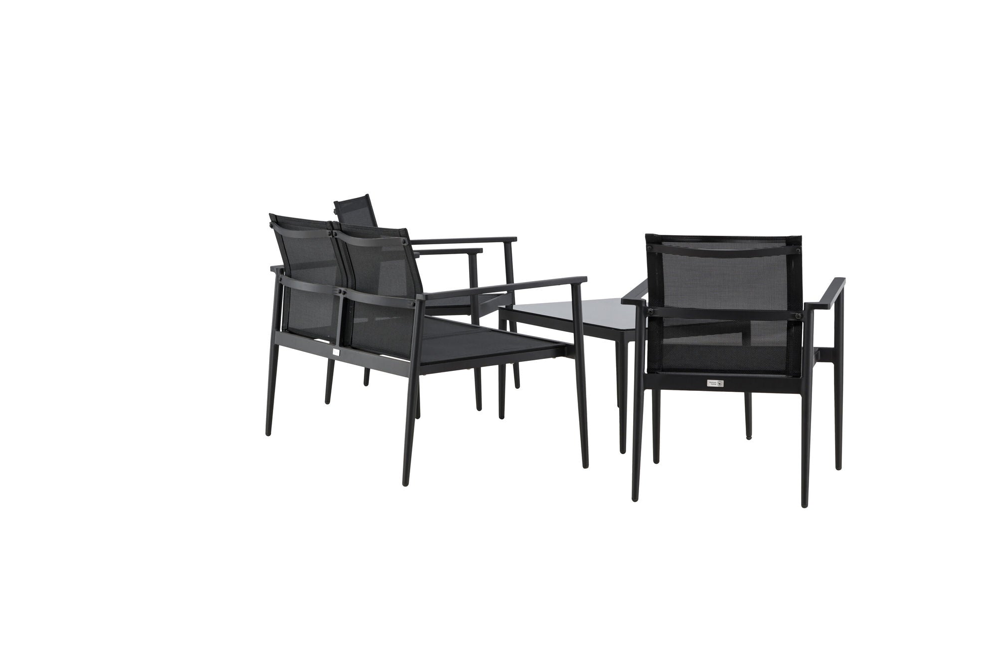 Venture Home Break - Sofa set- Black / Black - Aluminium / Textilene -