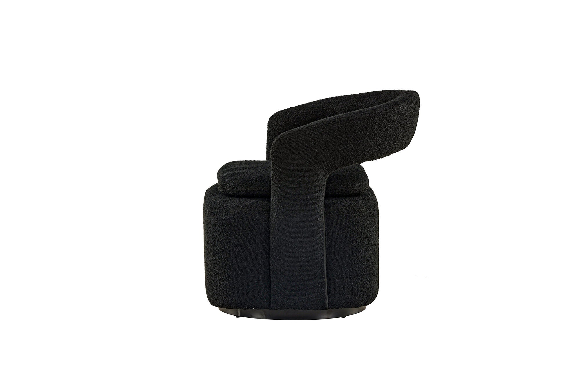 Venture Home Laurel Single Sofa - Black / Black Boucle