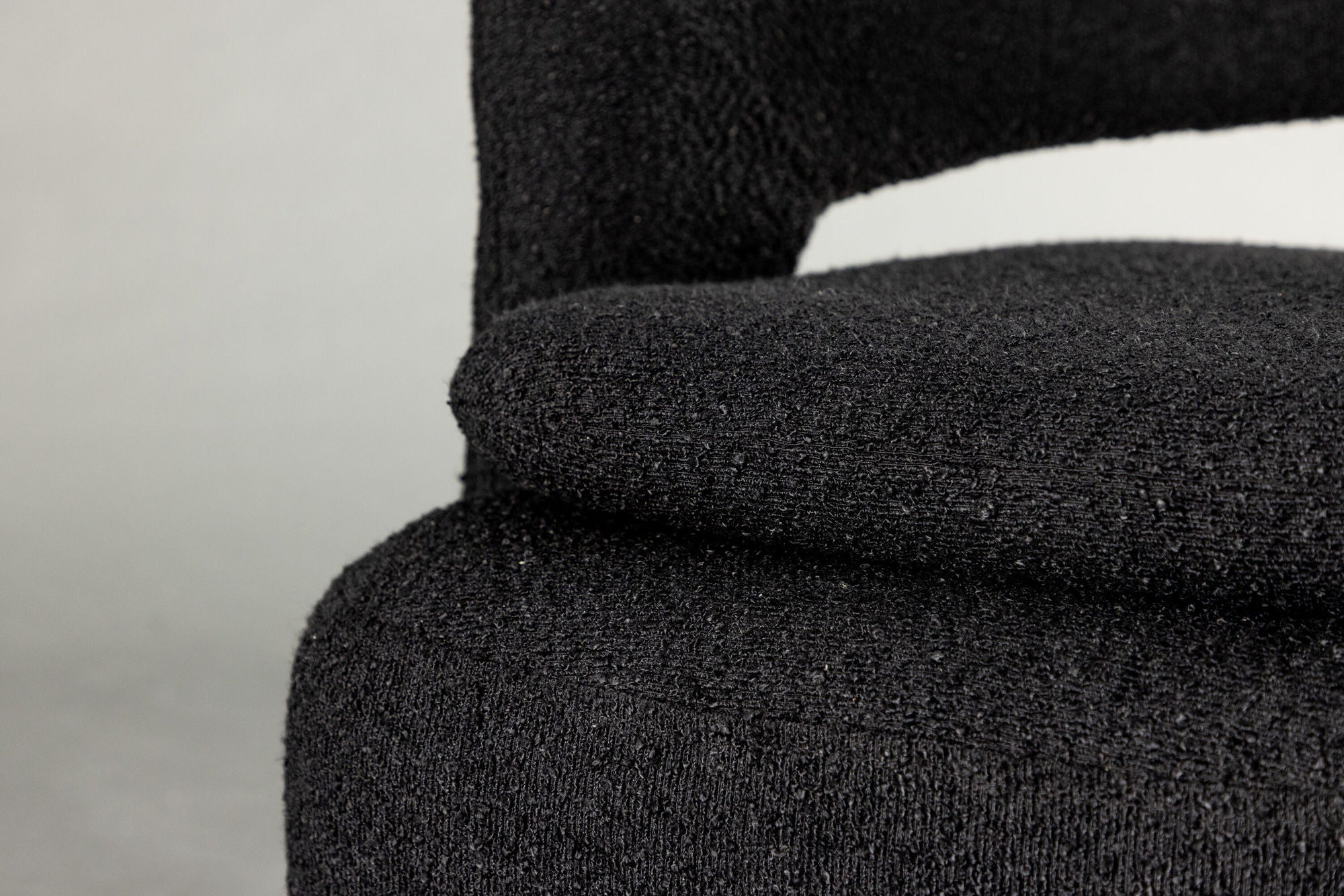 Venture Home Laurel Single Sofa - Black / Black Boucle