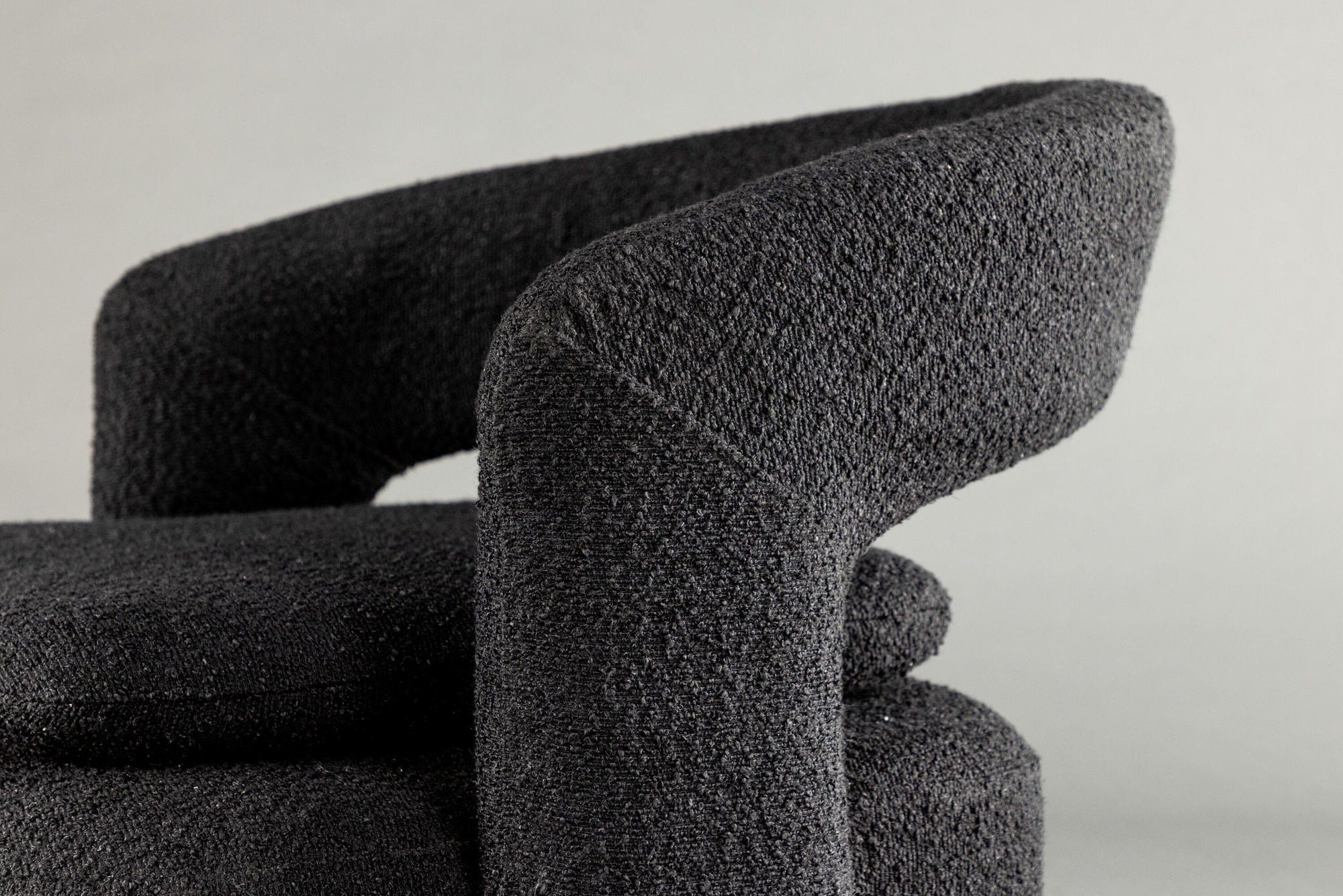 Venture Home Laurel Single Sofa - Black / Black Boucle