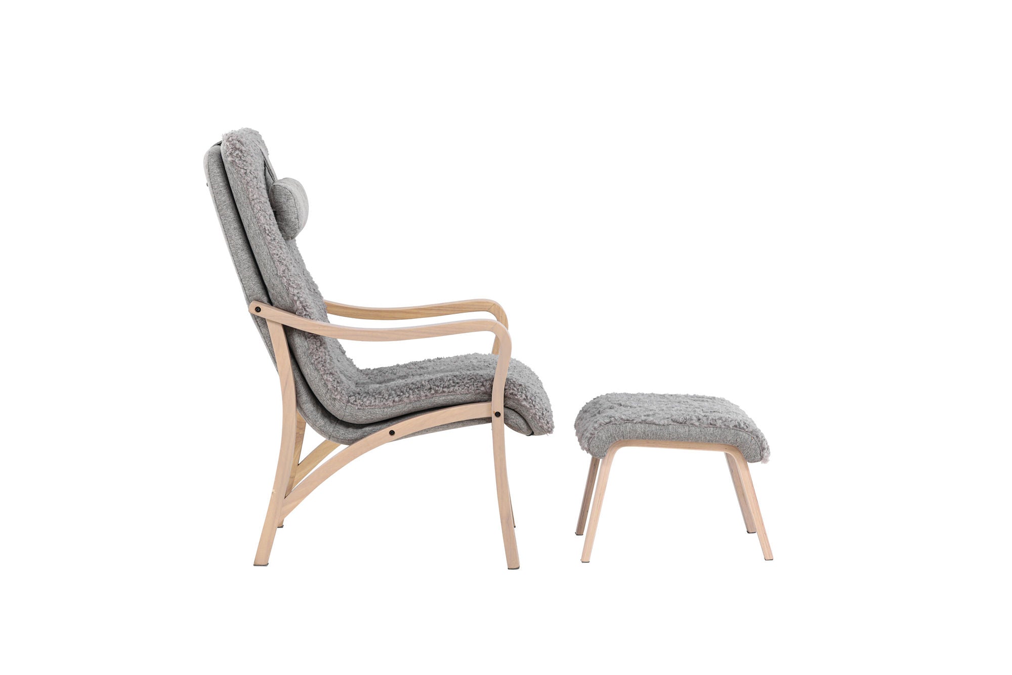 Venture Home Fårö Lounge stol - Oak Veneer / Light Grey