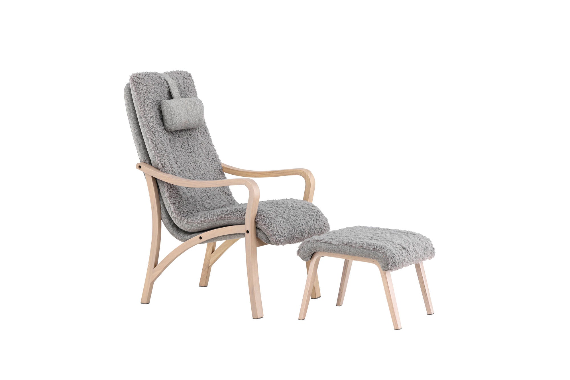 Venture Home Fårö Lounge stol - Oak Veneer / Light Grey