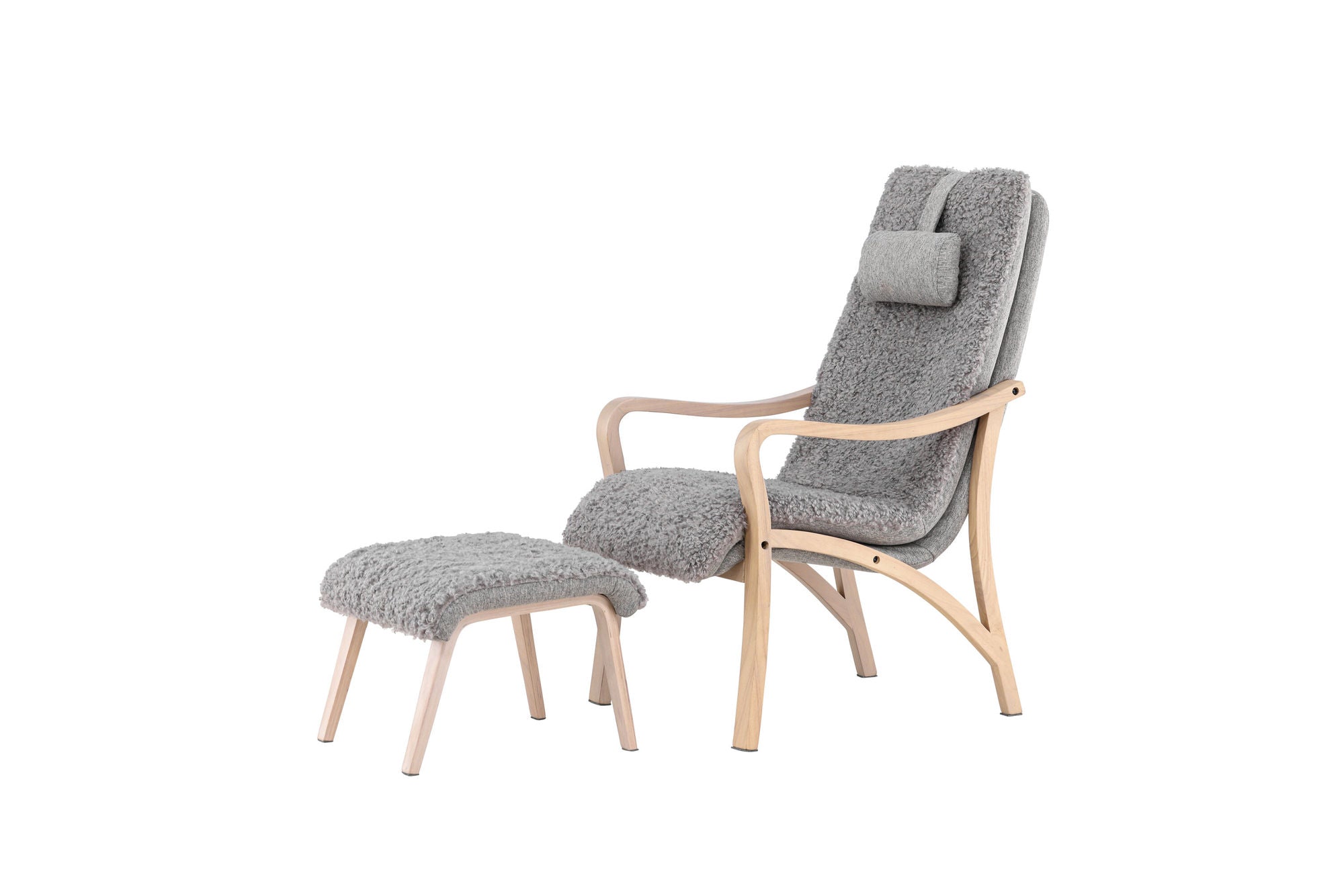 Venture Home Fårö Lounge stol - Oak Veneer / Light Grey
