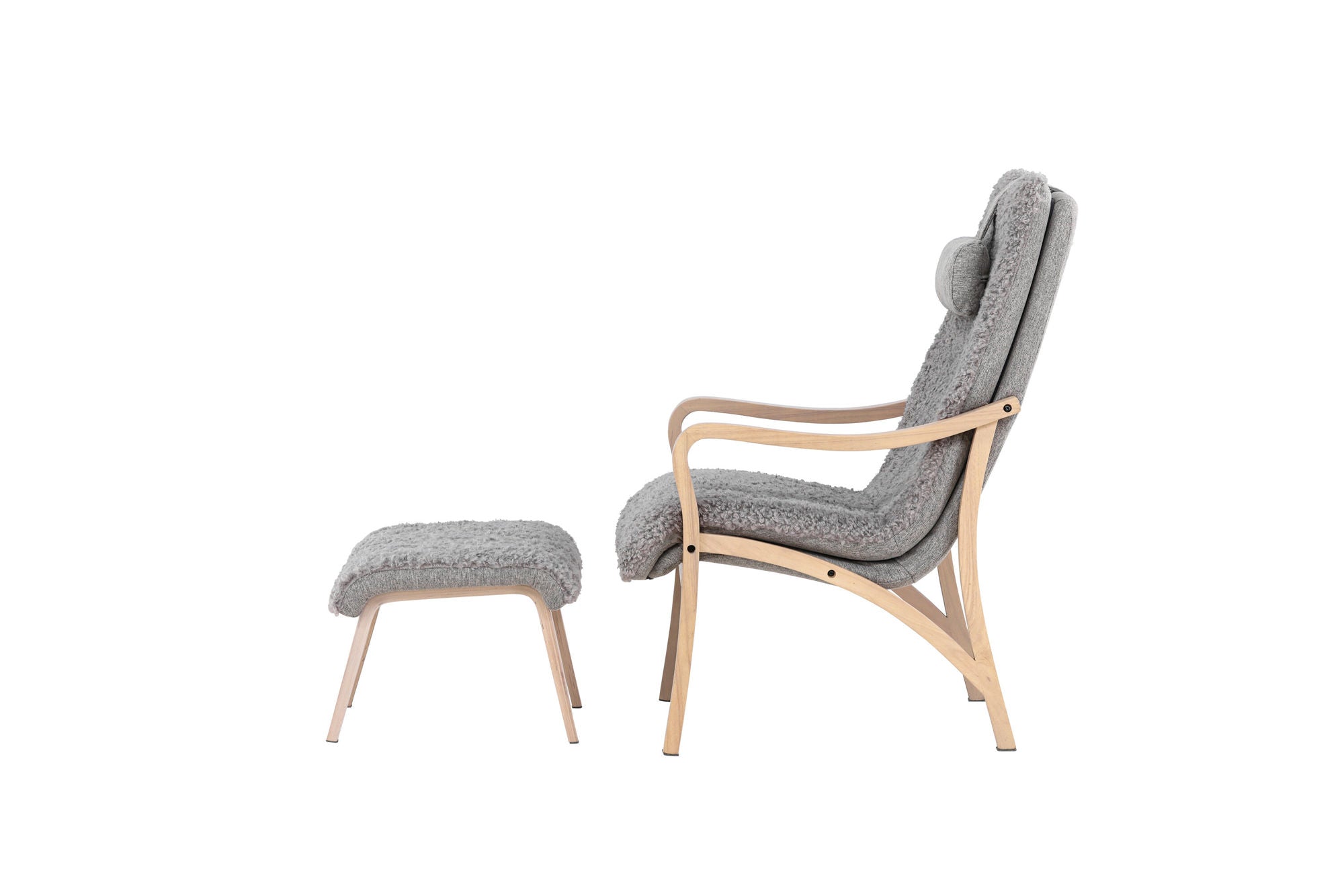 Venture Home Fårö Lounge stol - Oak Veneer / Light Grey