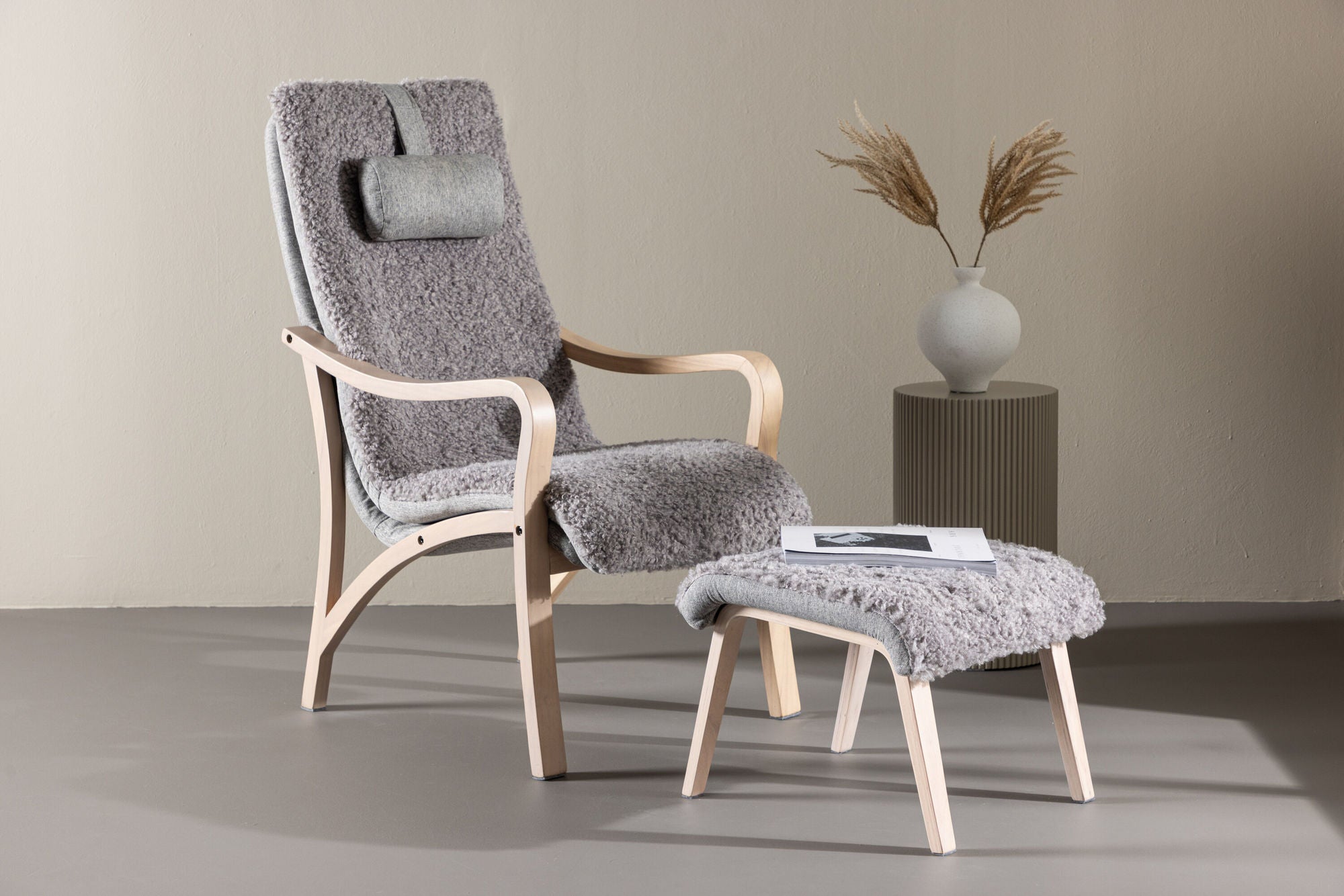 Venture Home Fårö Lounge stol - Oak Veneer / Light Grey