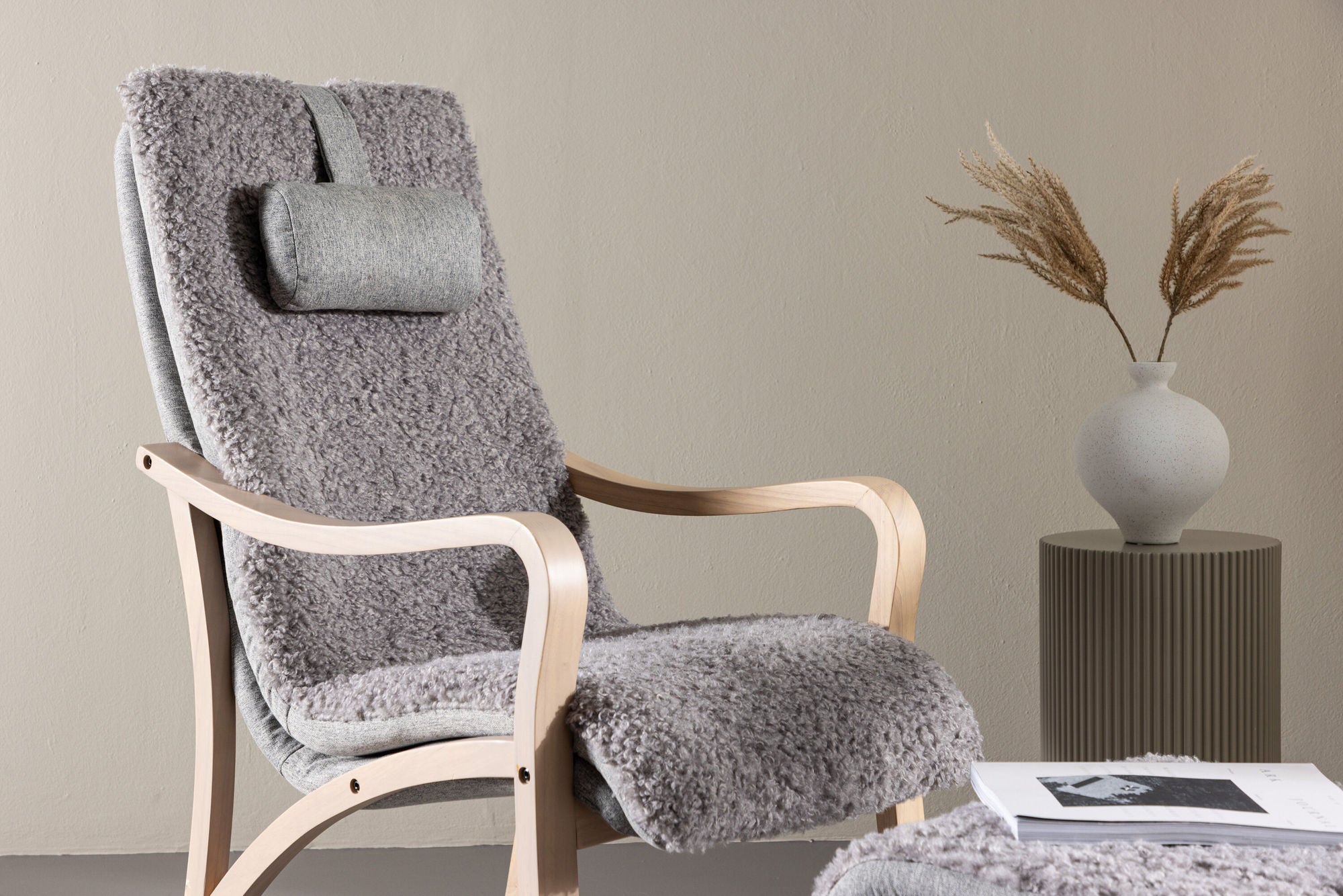 Venture Home Fårö Lounge stol - Oak Veneer / Light Grey
