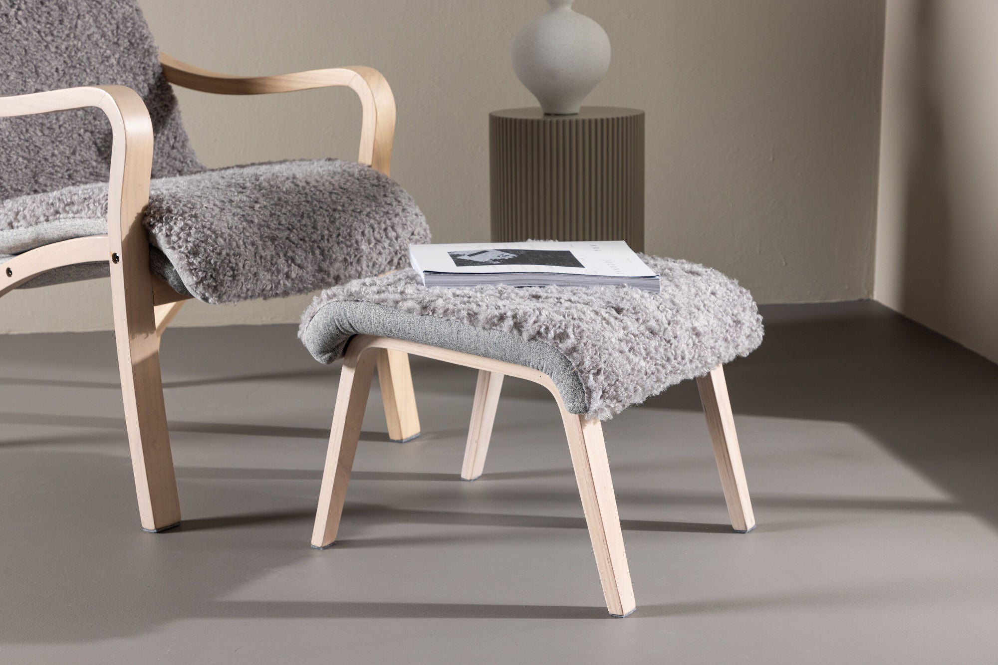 Venture Home Fårö Lounge stol - Oak Veneer / Light Grey